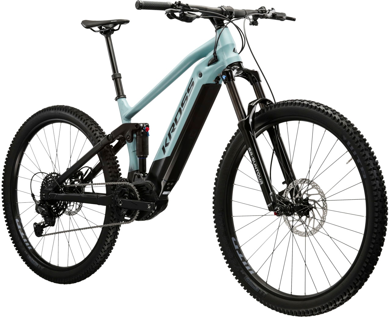 Kross E-Bike »KROSS E-MTB Grist Boost 1.0 29" blau«, 10 Gang, Shimano, CUES U6000, Mittelmotor 250 W