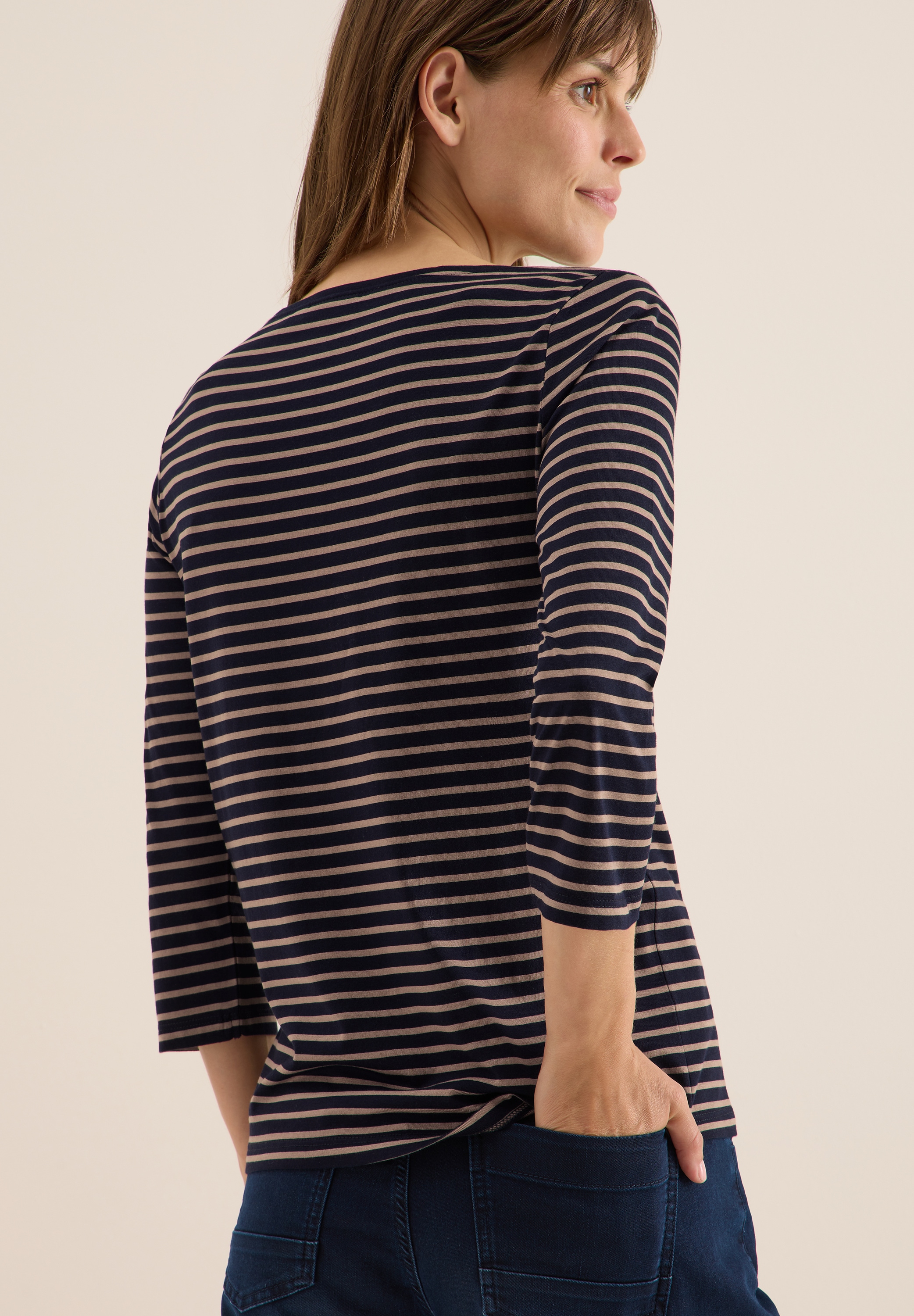 Cecil 3/4-Arm-Shirt, mit Streifen Muster