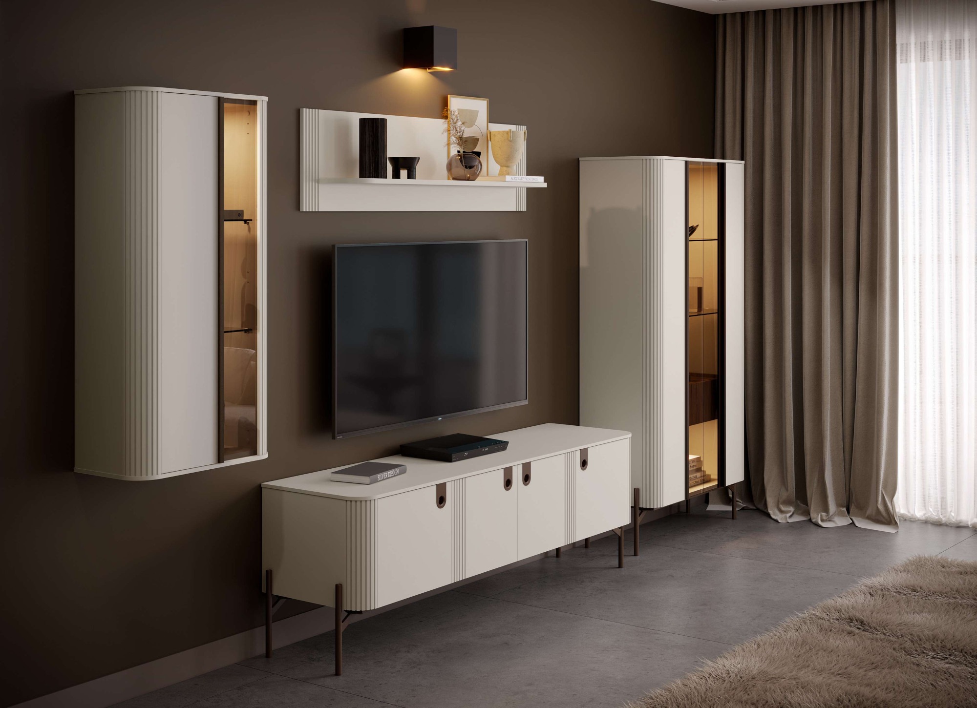 Home affaire Wandregal "Rondo Schwebendes Regal, Wandkonsole, Wandboard" UV günstig online kaufen