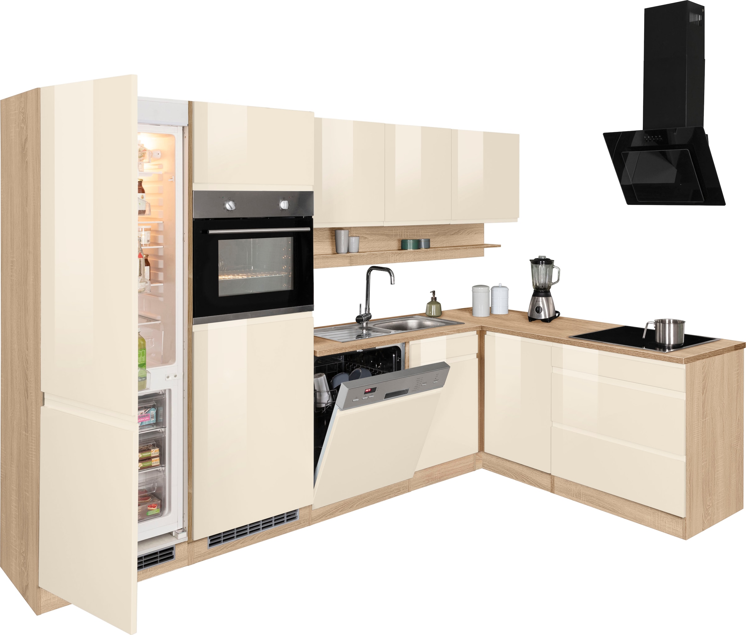 Kochstation Küche »KS-Virginia«, Stellbreite 290/180 cm, ohne E-Geräte