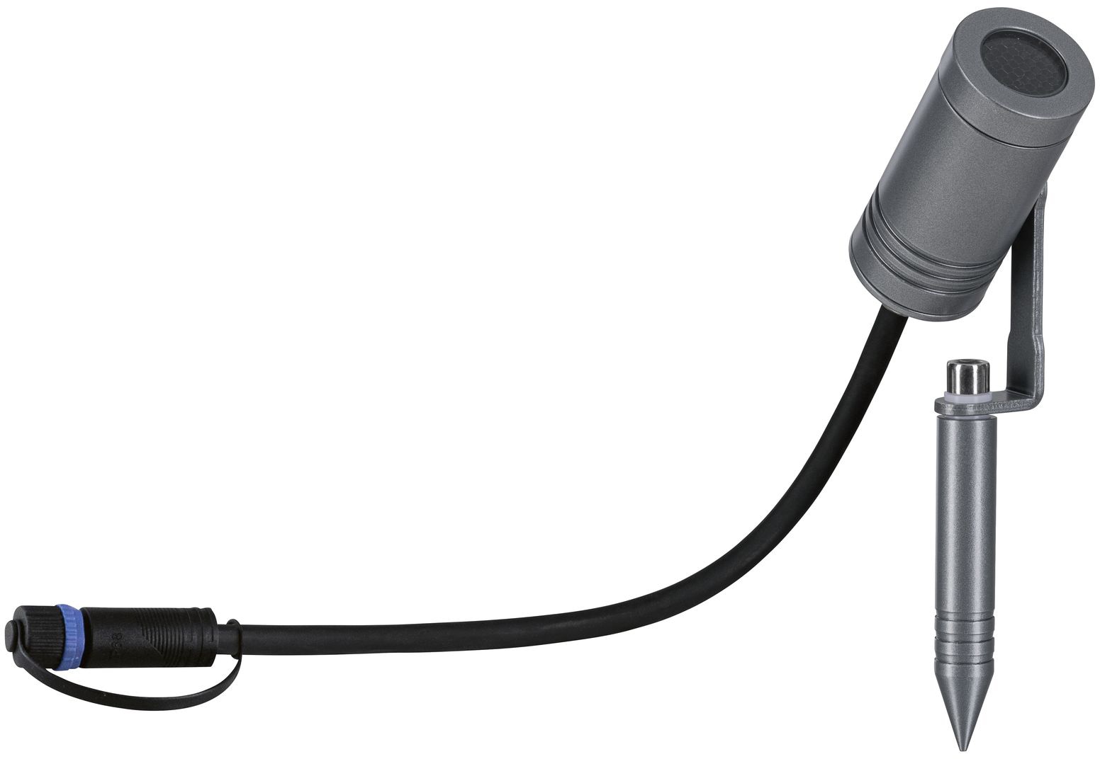 Paulmann LED Gartenstrahler »Plug&Shine«, 1 flammig-flammig, LED-Modul, 7W IP65 230V 3000K Alu Grey
