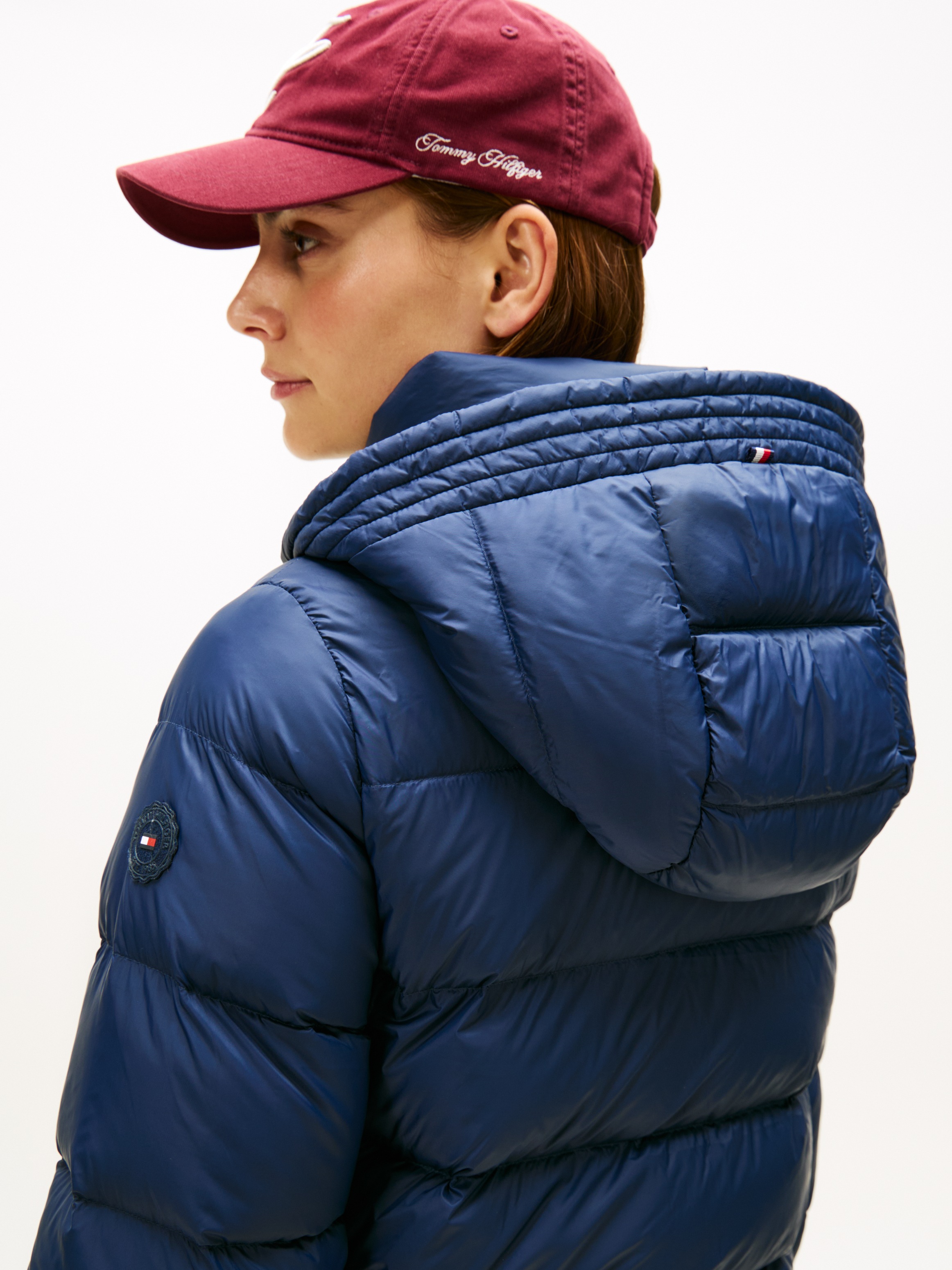 Tommy Hilfiger Steppjacke "LW DOWN CASUAL JACKET" mit Kapuze mit Logoprägun günstig online kaufen