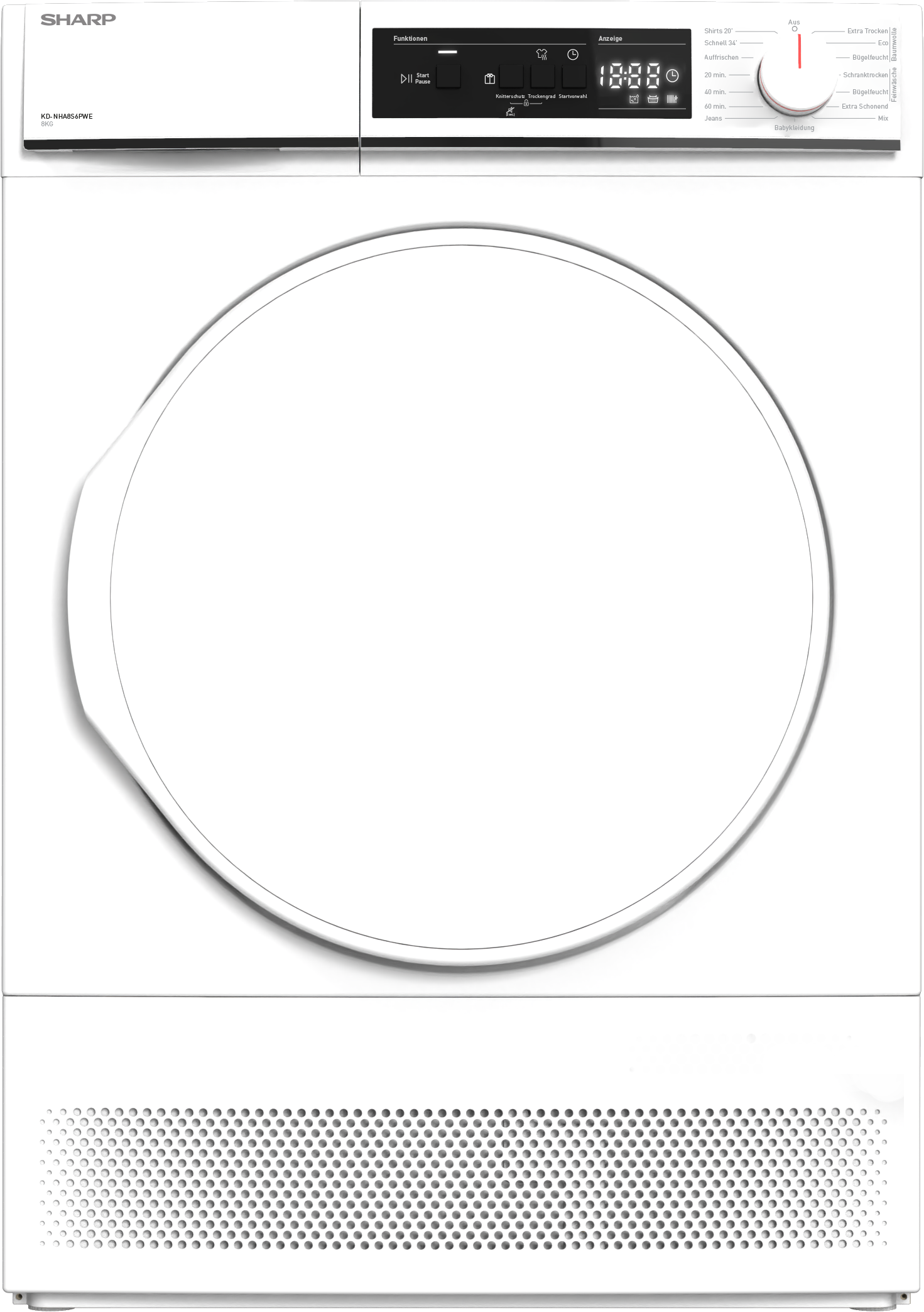 Thumbnail - Sharp Wärmepumpentrockner "KD-NHA8S6PWE-DE"