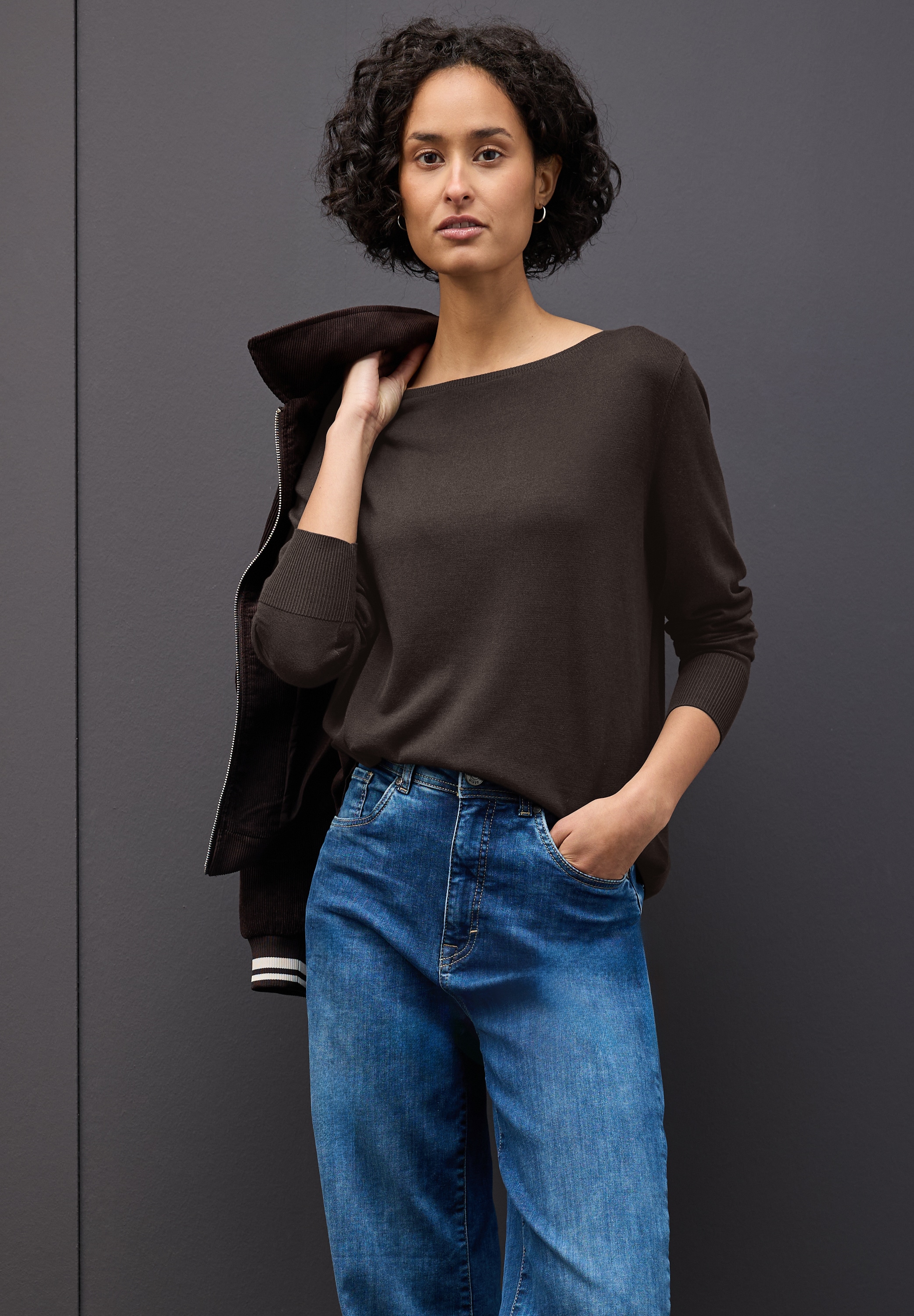 STREET ONE Strickpullover mit U-Boot-Ausschnitt