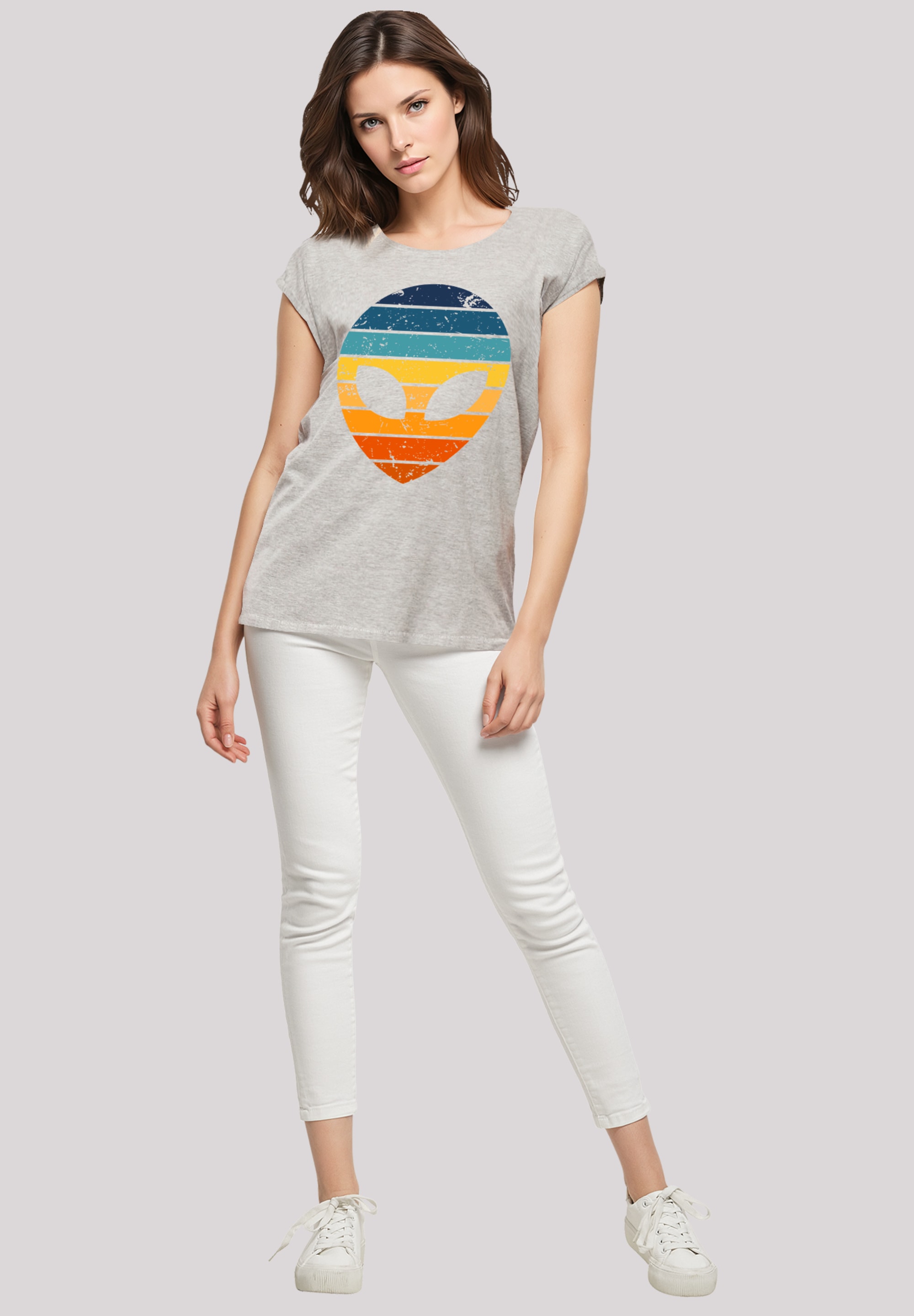 F4NT4STIC T-Shirt »Alien Sonnenuntergang Retro« Premium Qualität