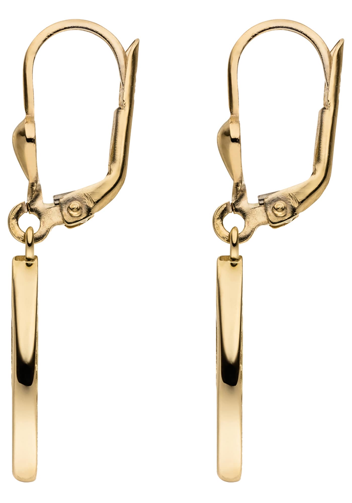 JOBO Paar Ohrhänger »Ohrringe hängend 31 mm« 8 Karat 333 Gold mit 24 Zirkonia