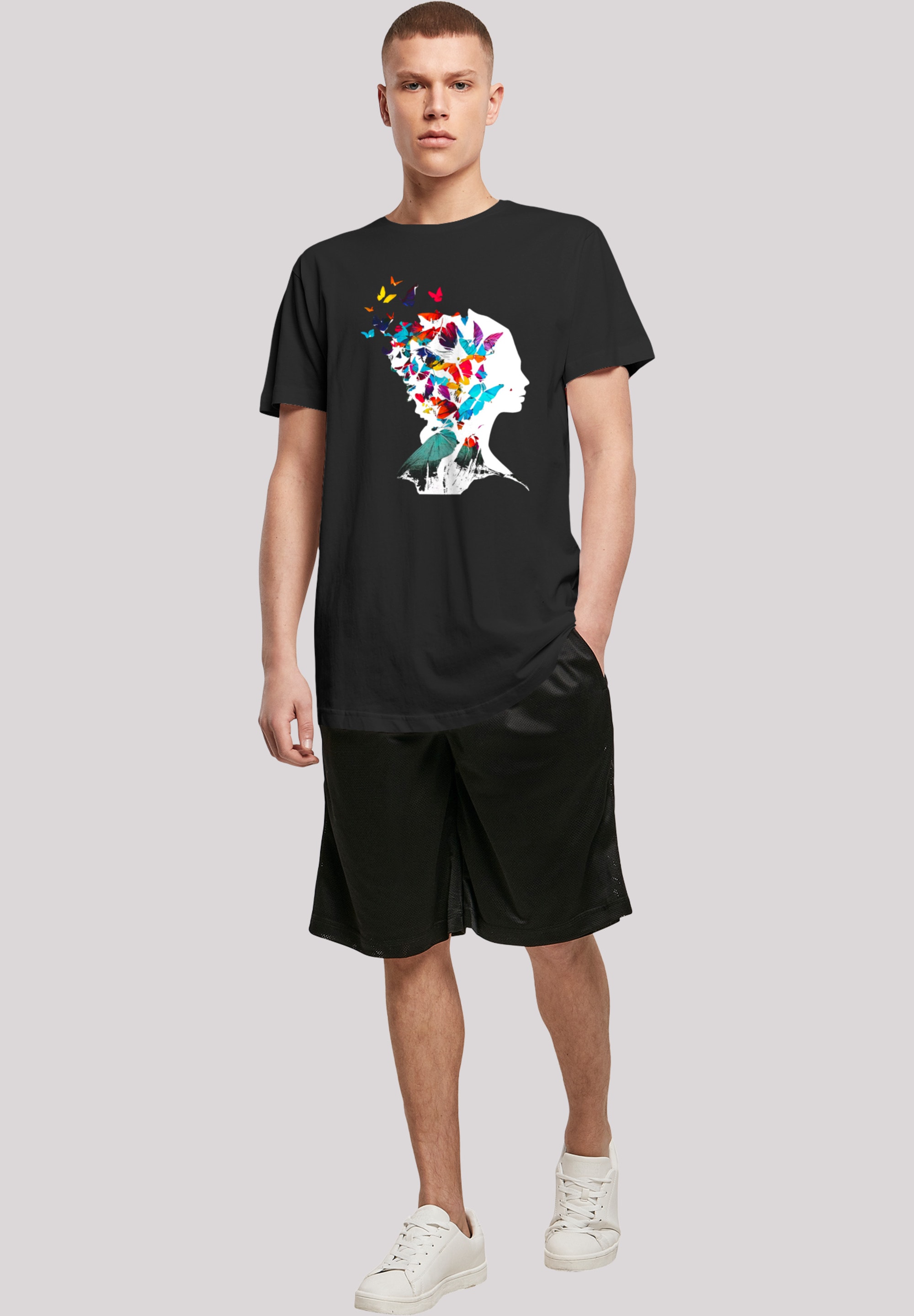 F4NT4STIC T-Shirt »Schmetterling für ▷ | LONG Angabe Keine Silhouette BAUR TEE«