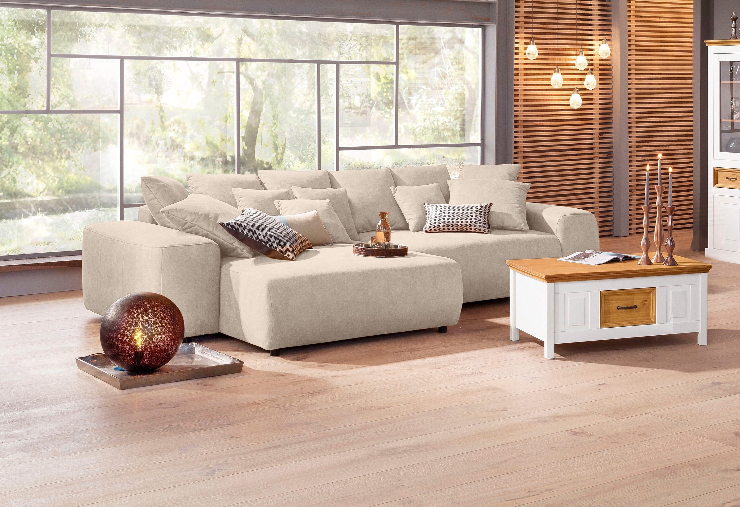 Home affaire Ecksofa »Glamour II L-Form« su DuraSpr...