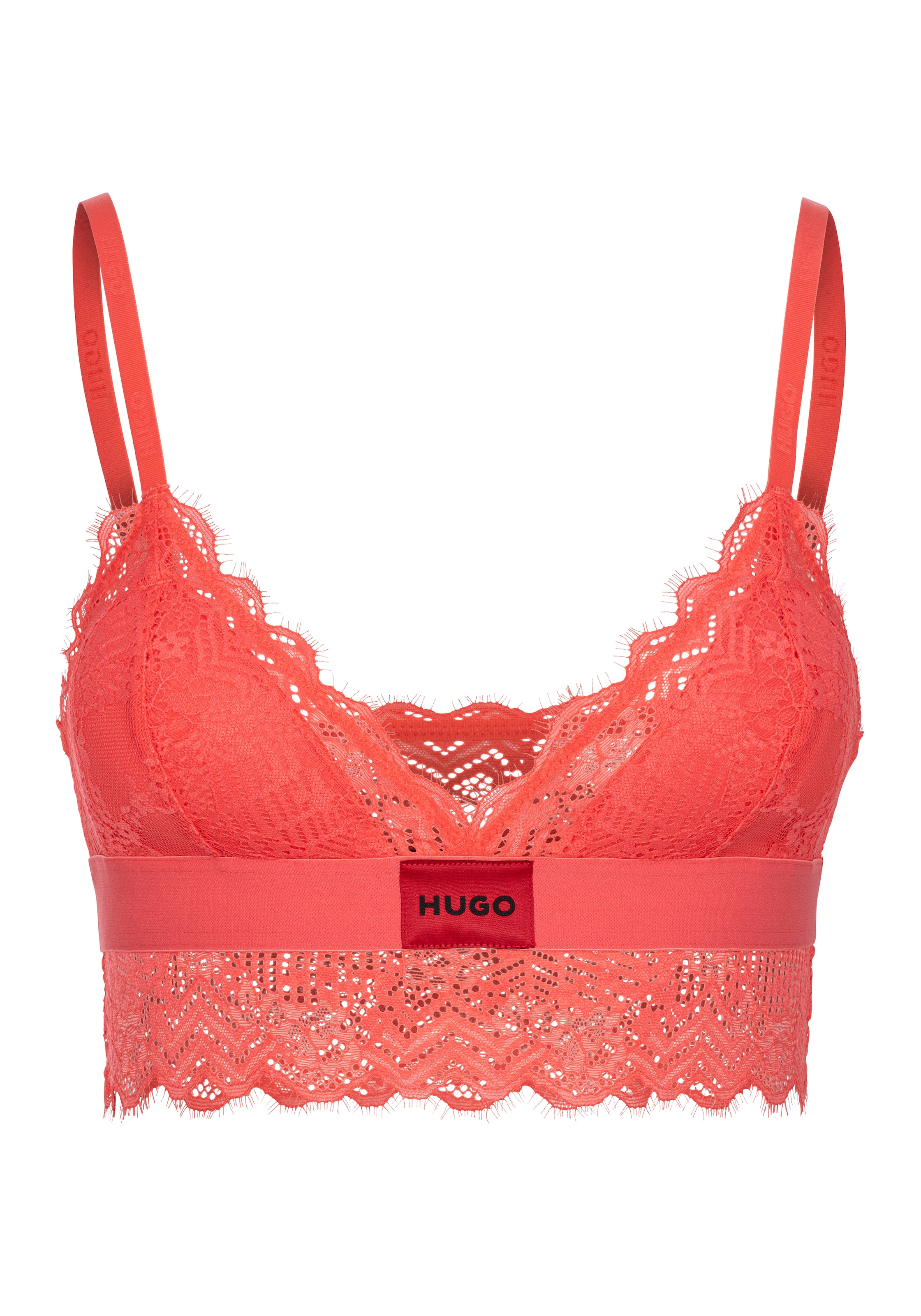 HUGO Underwear Bügelloser BH "TRIANGLE RL LACE", mit Hugo-Label am Bund