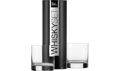 Whiskyglas »GENTLEMAN, 400 ml«, (Set, 2 tlg., 2 Whiskybecher in Geschenkröhre)