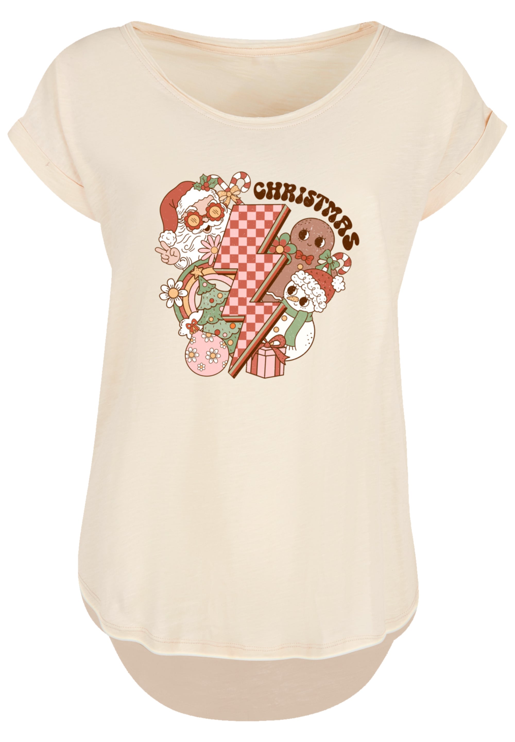 F4NT4STIC T-Shirt »Groovy Weihnachten Flash Cozy Vibes«, Premium Qualität, Weihnachts-Kollection