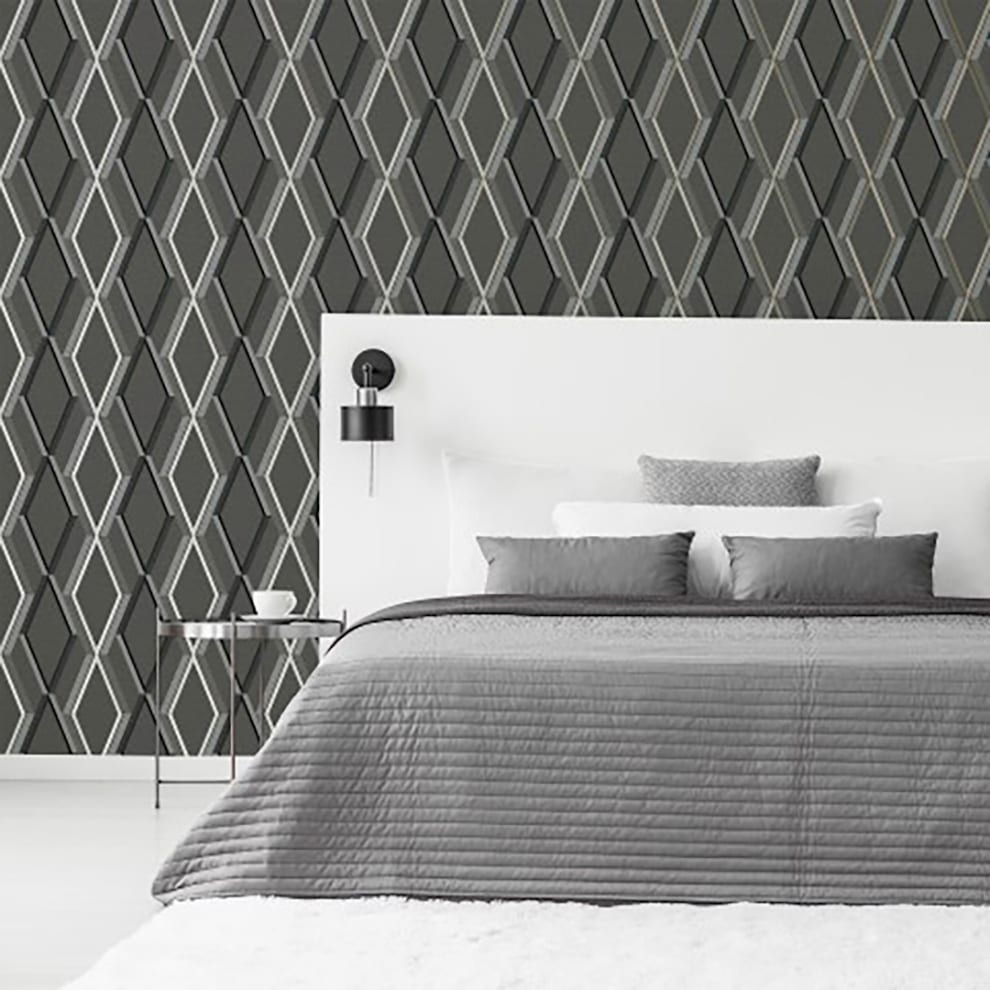 Superfresco Easy Vliestapete »Prestige Geo«, geometrisch, Dunkelgrau - 10mx52cm