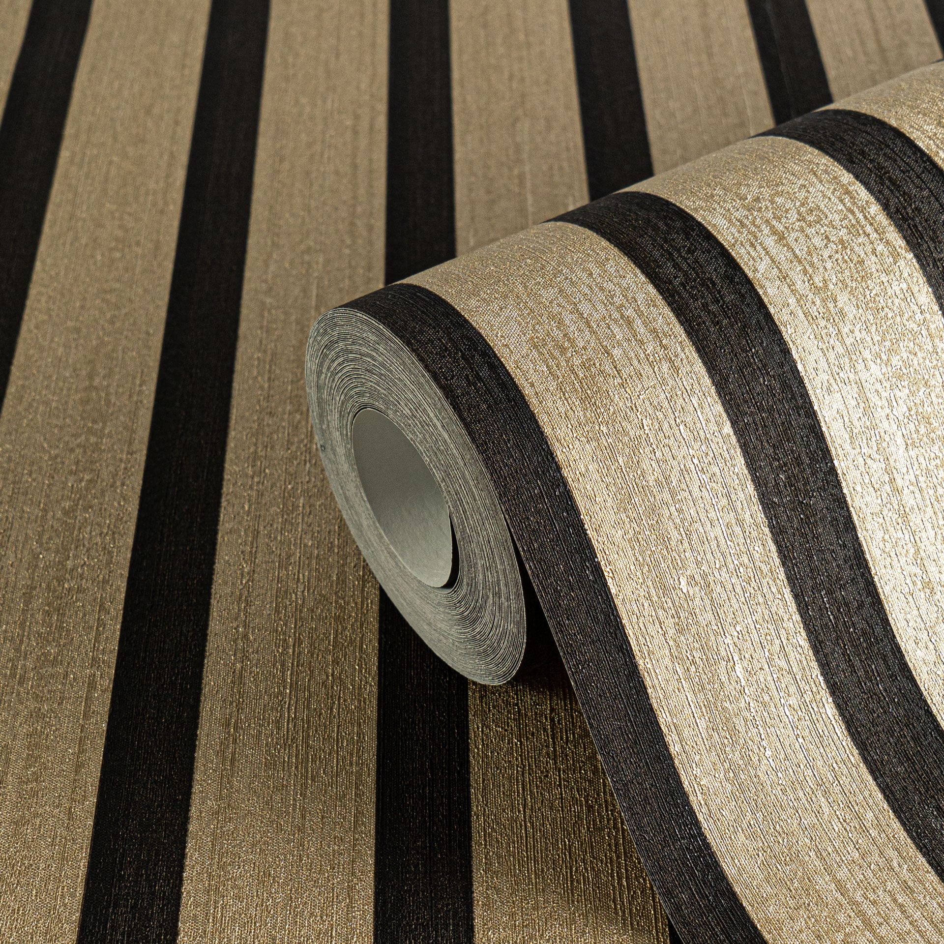 A.S. Création Vliestapete »50 Jahre AS Holzpaneele Tapete Holzoptik mit Metallic-Effekt 3D«, leicht glänzend, Vliestapete Wandpaneele für Schlafzimmer Küche Wohnzimmer Holzpaneele