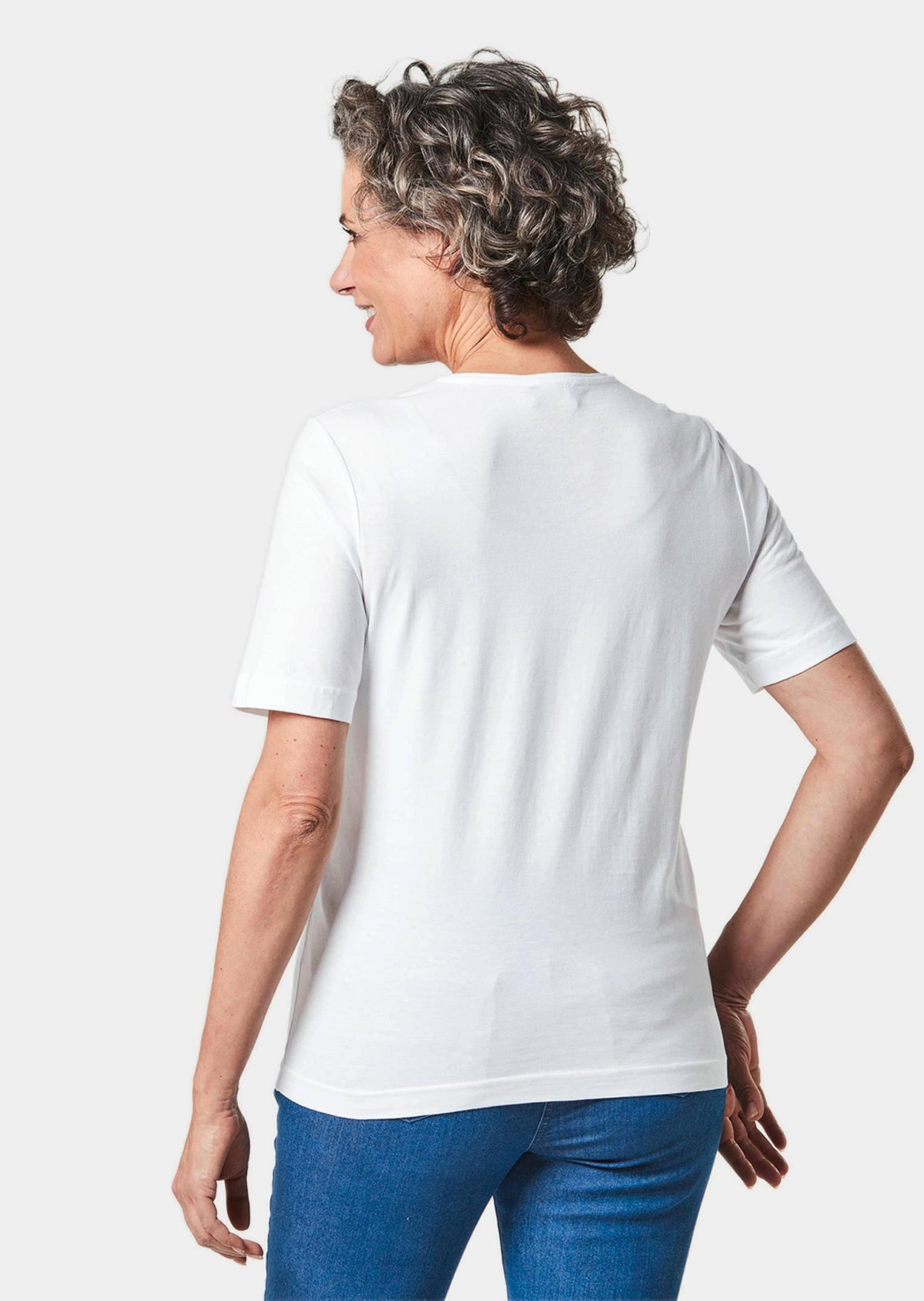 GOLDNER Langarm-Poloshirt »T-Shirt Basic T-Shirt aus reiner Baumwolle«