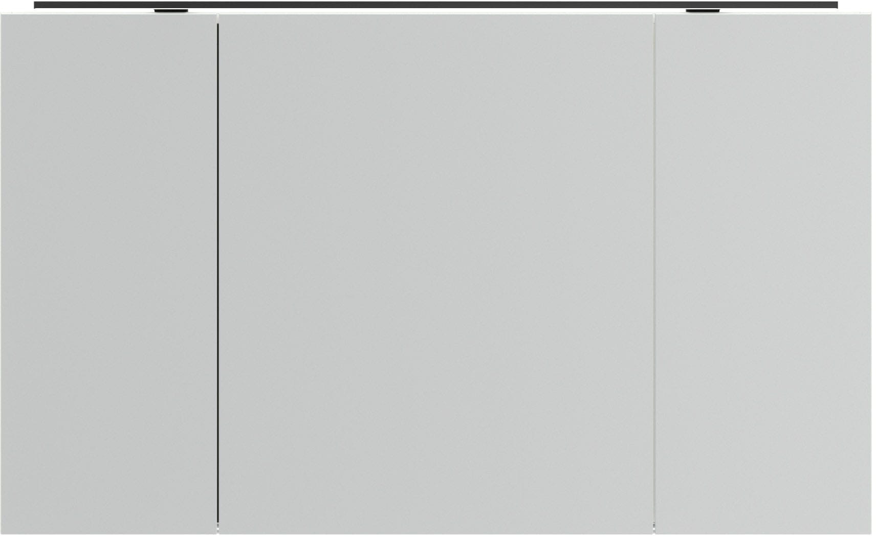 nobilia® Badmöbel-Set »Alvene«, (2 St., vormontiert, mit Soft-Close), inkl. Spiegelschrank mit Beleuchtung und Dimmerfunktion, in 4 Breiten