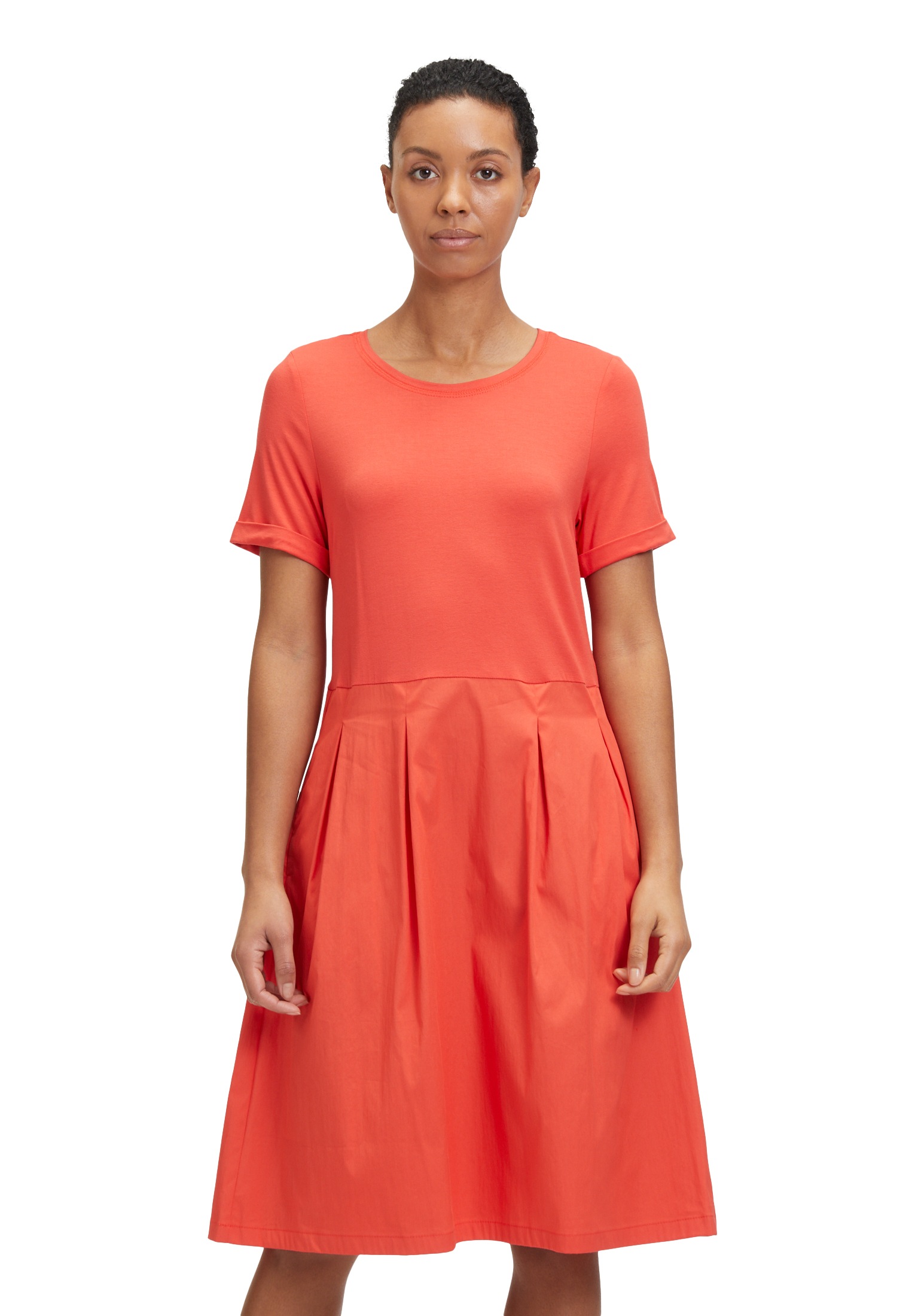 Vera Mont Sommerkleid »Vera Mont Sommerkleid mit Kellerfalten«, Materialmix