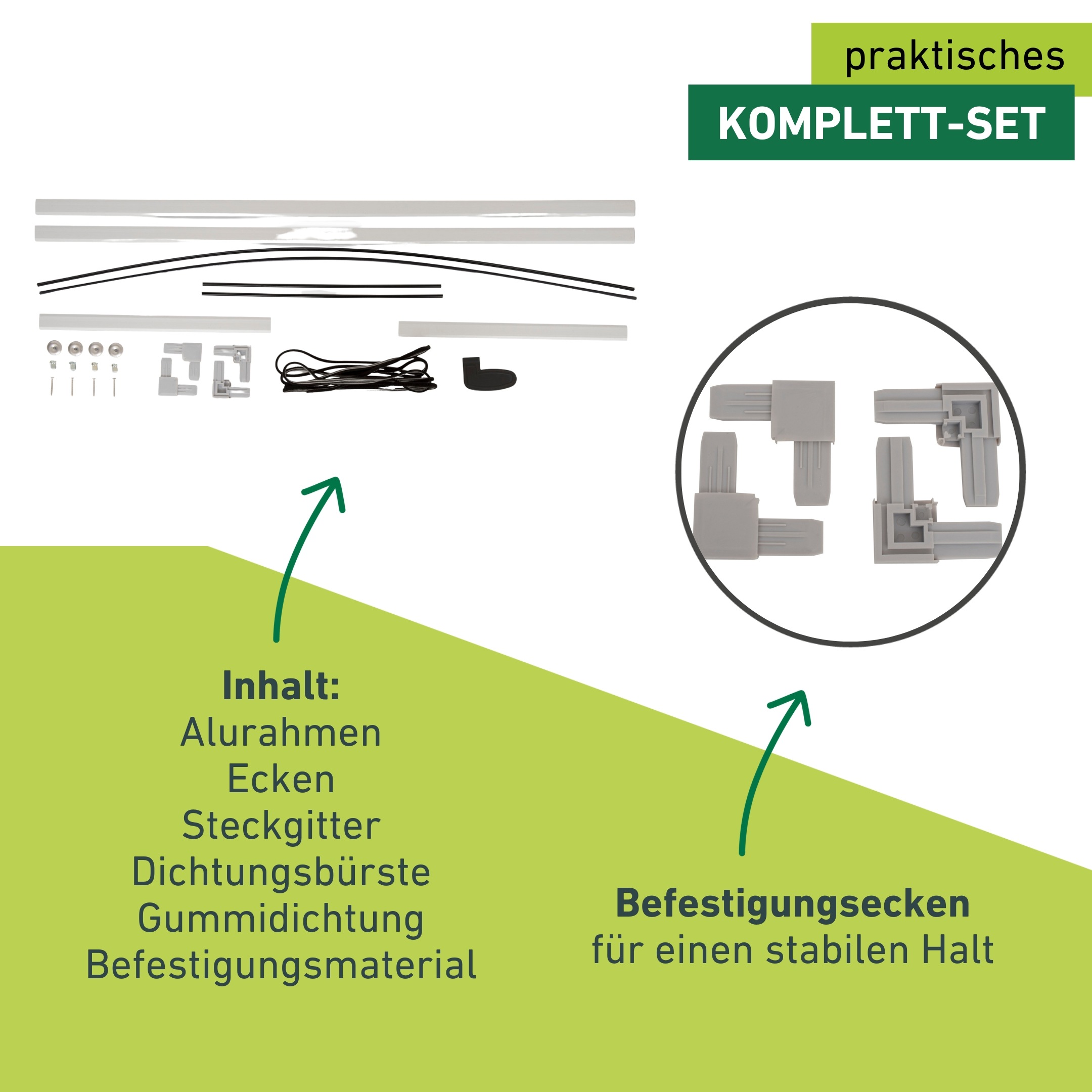 Windhager Lichtschachtabdeckung »zuverlässiger Schutz vor Laub, Schädlingen, Kellerschacht Abdeckung« 1 Stk. tlg. individuell kürzbar, Rahmen und Gewebe aus Aluminium, 44 x 106 cm