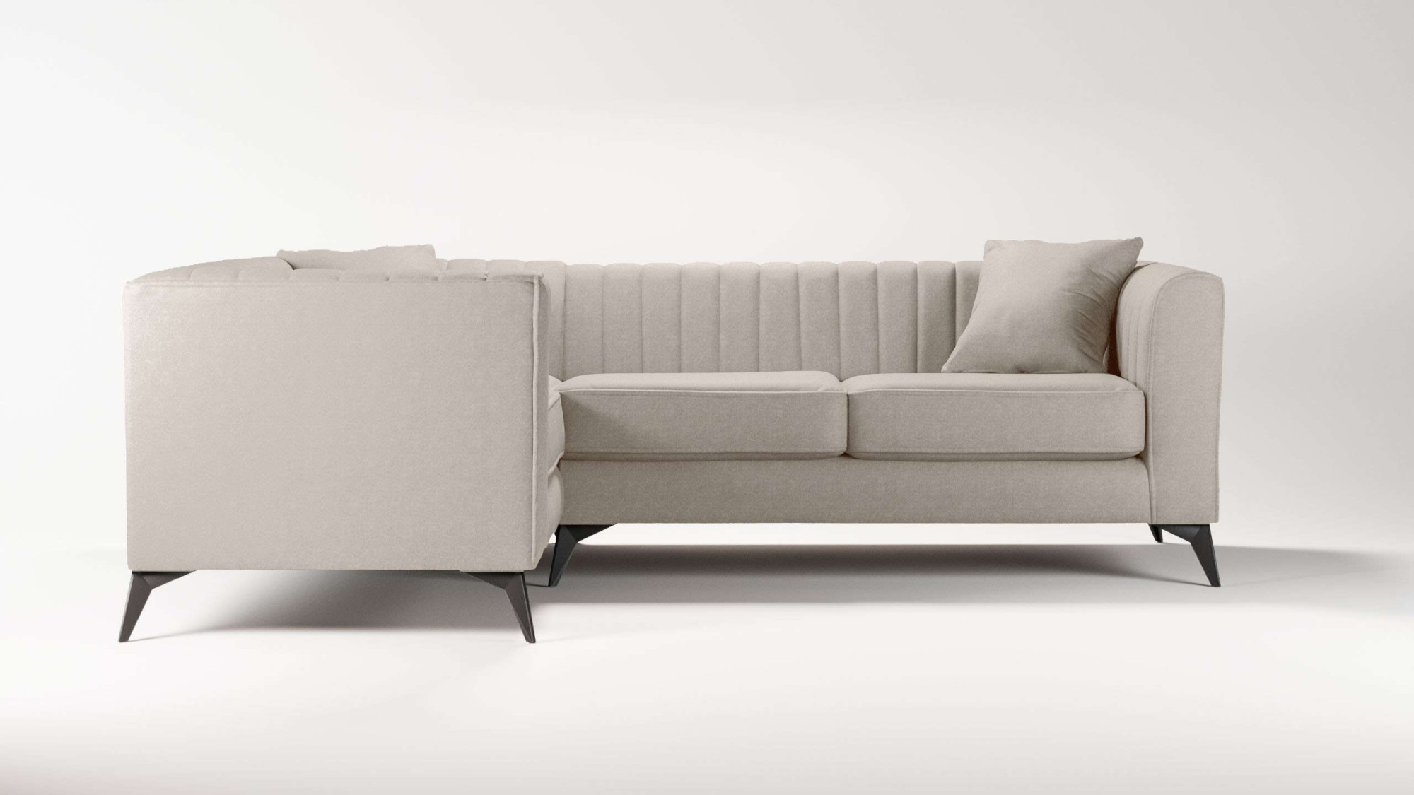 Places of Style Ecksofa "MATTHEW L-Form ideal für kleine Räume, Maße B/T/H: günstig online kaufen