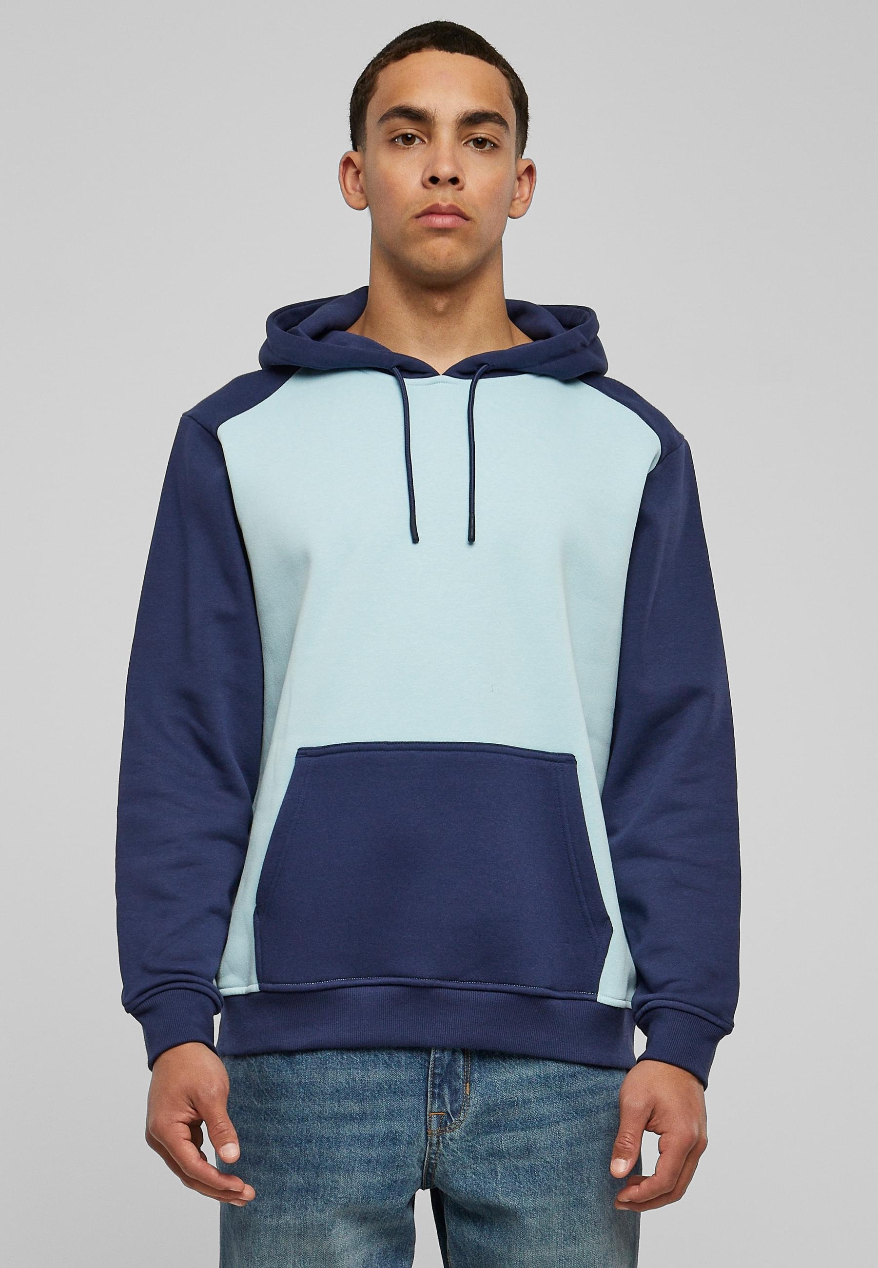 URBAN CLASSICS Sweater »Urban Classics Herren 2-Tone Fake Raglan Hoody«, (1 tlg.)