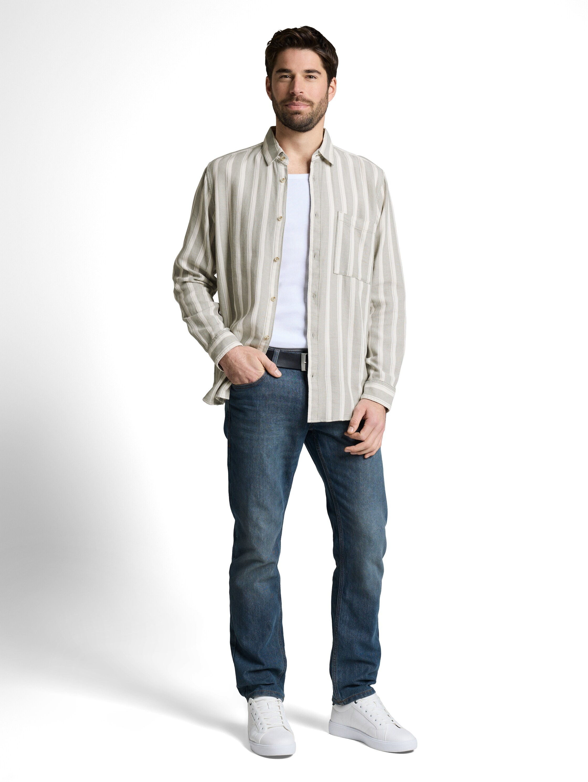 TOM TAILOR Langarmhemd mit Brust Tasche