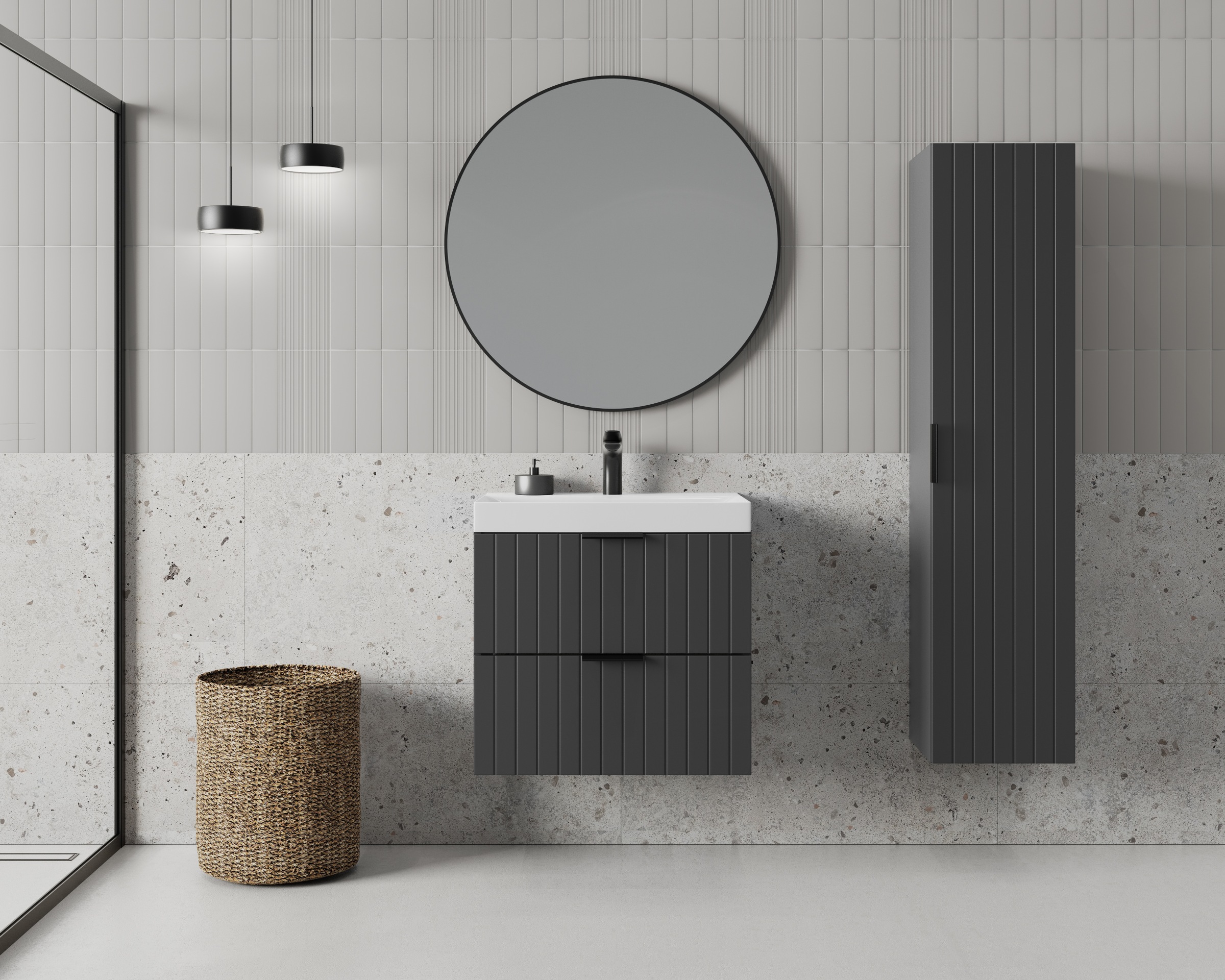 welltime Hängeschrank "HARMONY rechts/links montierbar, Breite 32 cm, moder günstig online kaufen