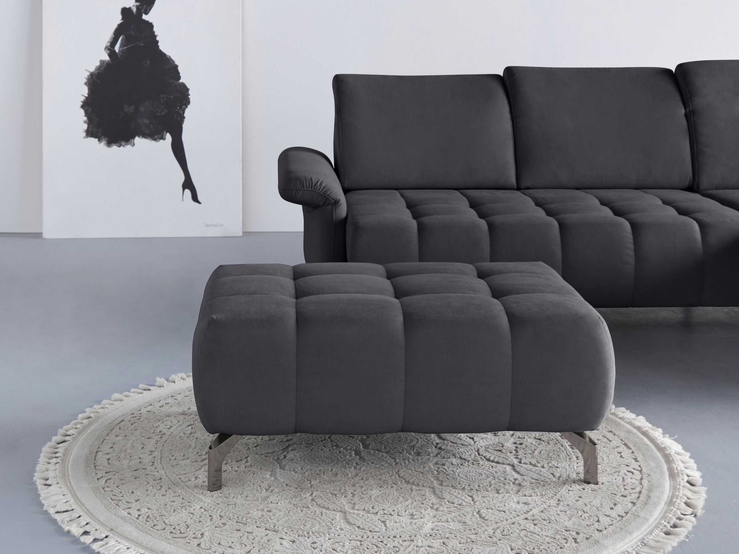 Polsterhocker »Fresh«, passend zum Ecksofa "Fresh", auch in Bezug Olympia EASY CLEAN