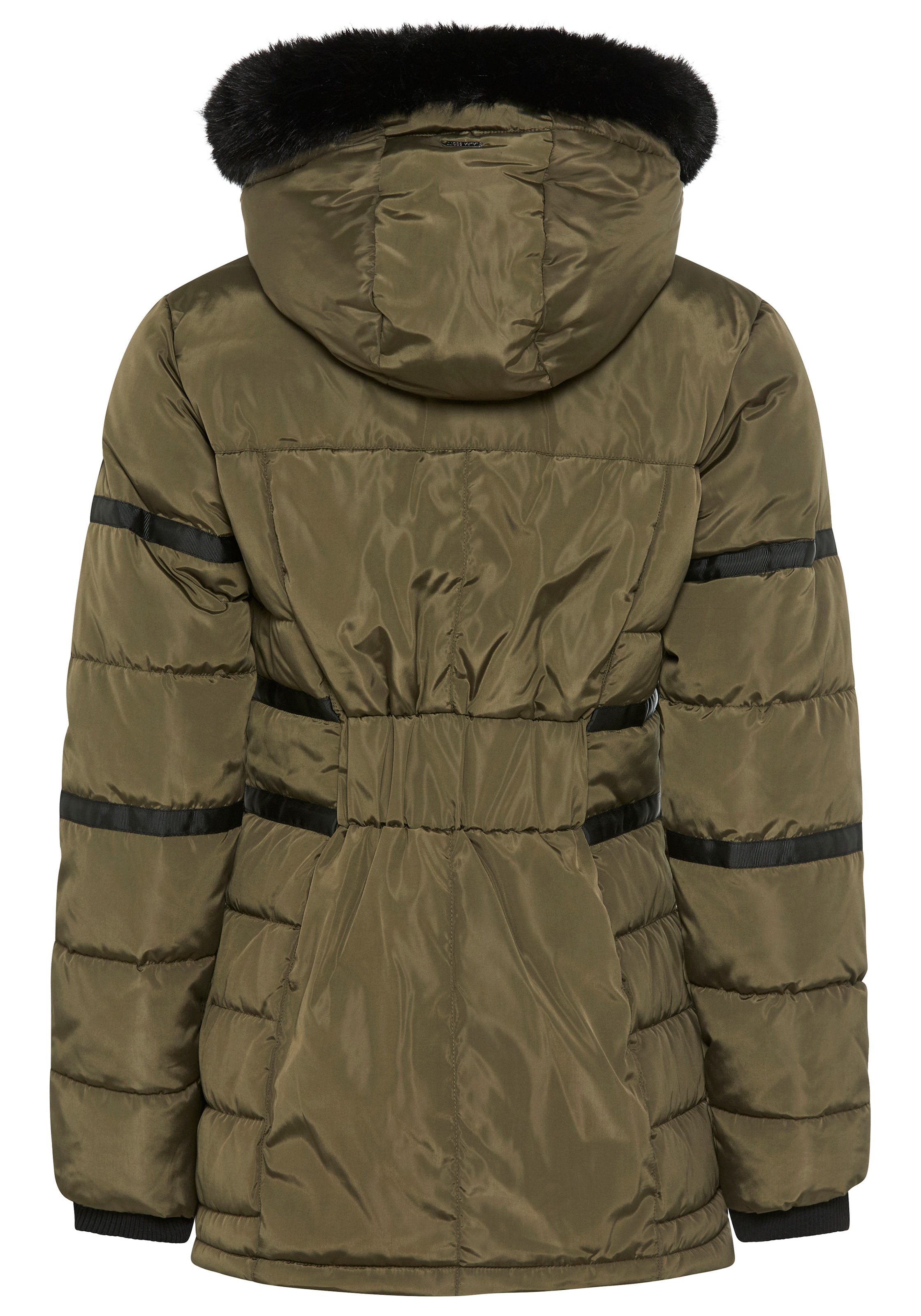 Laura Scott Winterjacke, mit Kapuze, mit abnehmbarer Kapuze und Fellimitat
