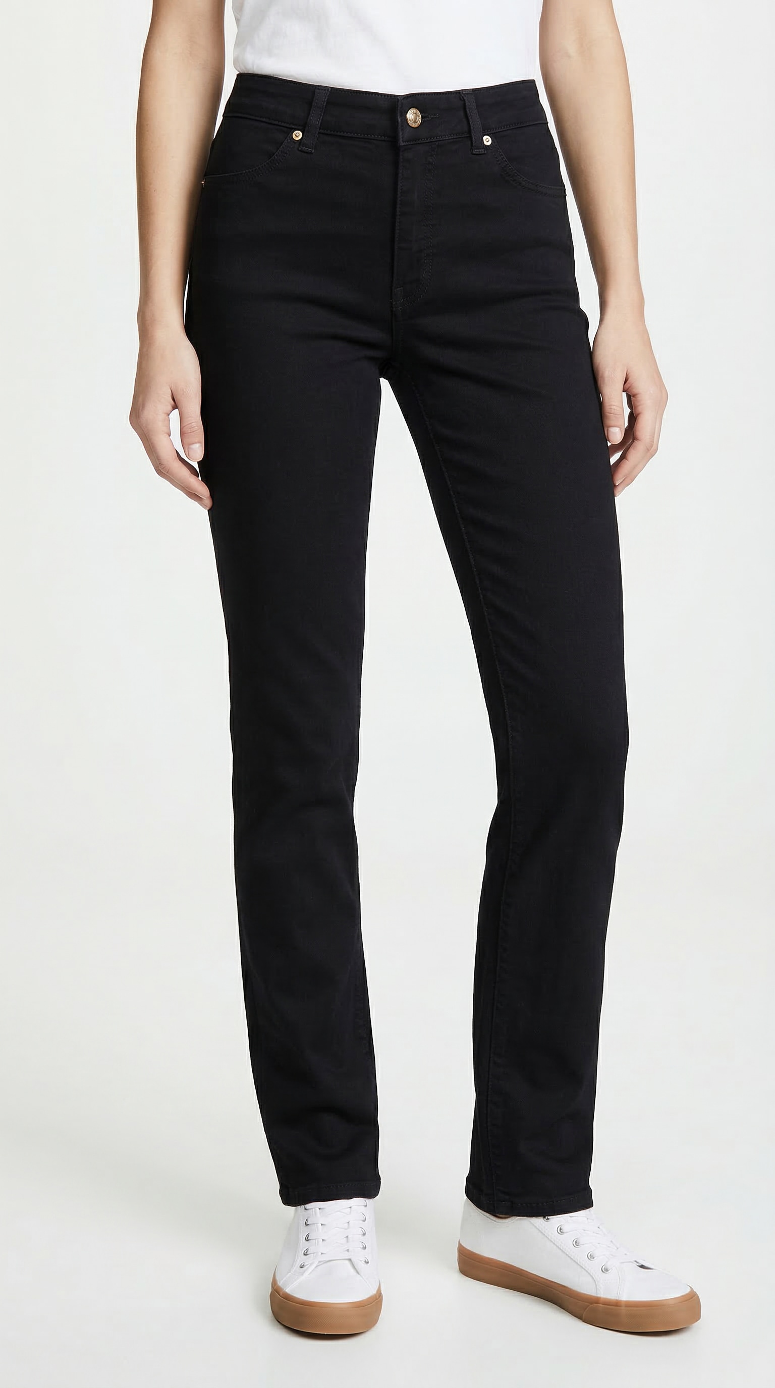 Slim-fit-Jeans MAC "MELANIE", Damen, Gr. 38, Länge 34, schwarz rinsewash, Denim/Jeans, Obermaterial: 90% Baumwolle, 8% Polyester, 2% Elasthan, unifarben, slim fit lang, Jeans Slim-fit-Jeans, mit Stretch, in 4-Pocket-Form, Topseller