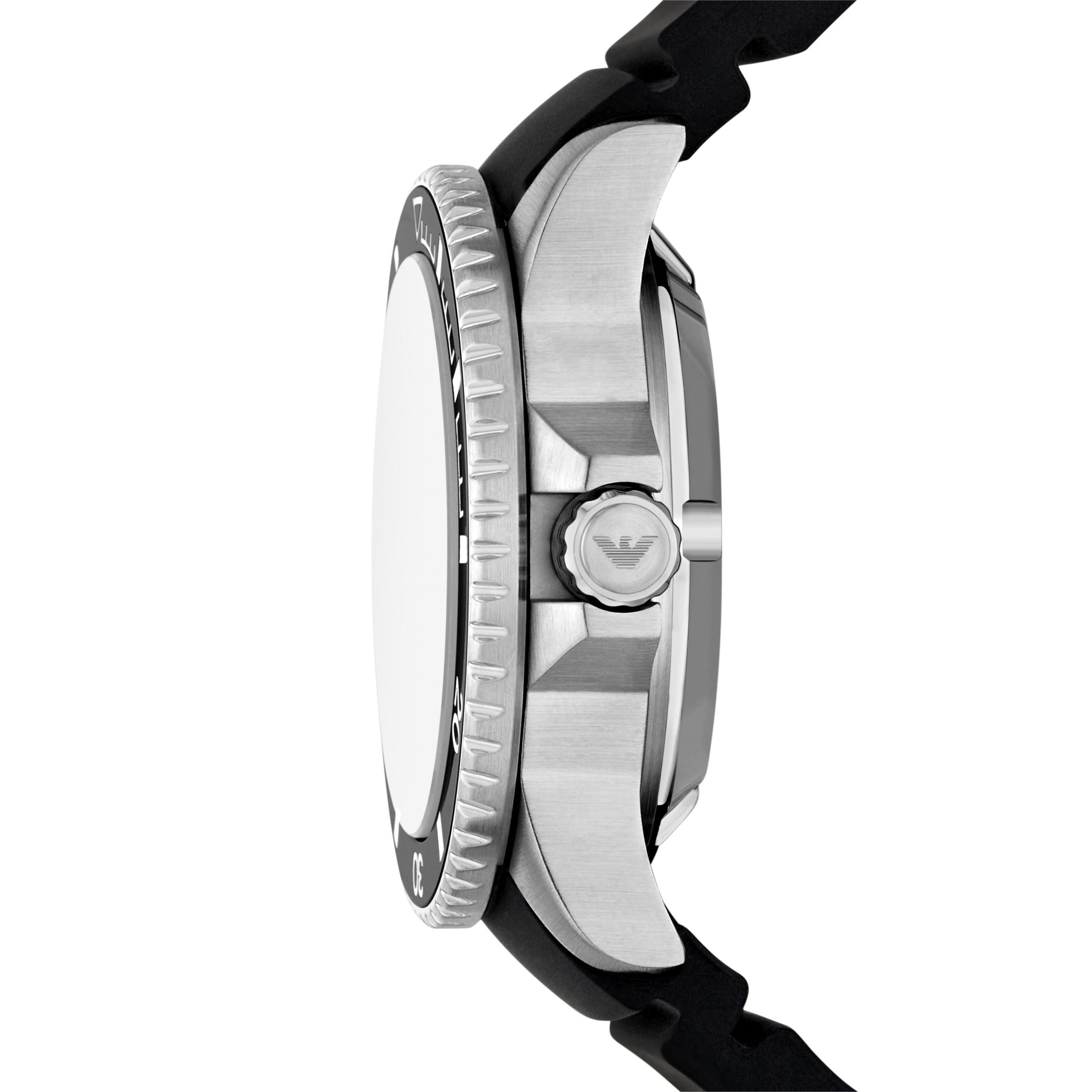 Emporio Armani Automatikuhr Armbanduhr, Herrenuhr, Mechanische Uhr, Silikonarmband, analog, Tag