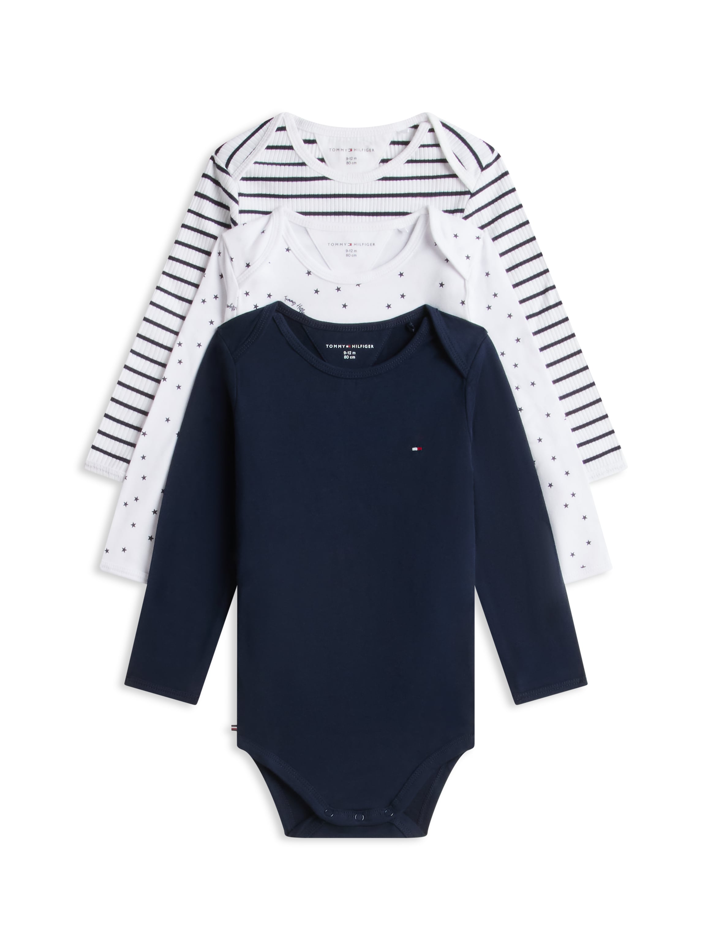 Tommy Hilfiger Langarmbody Packung, 3 Bodys für Babys