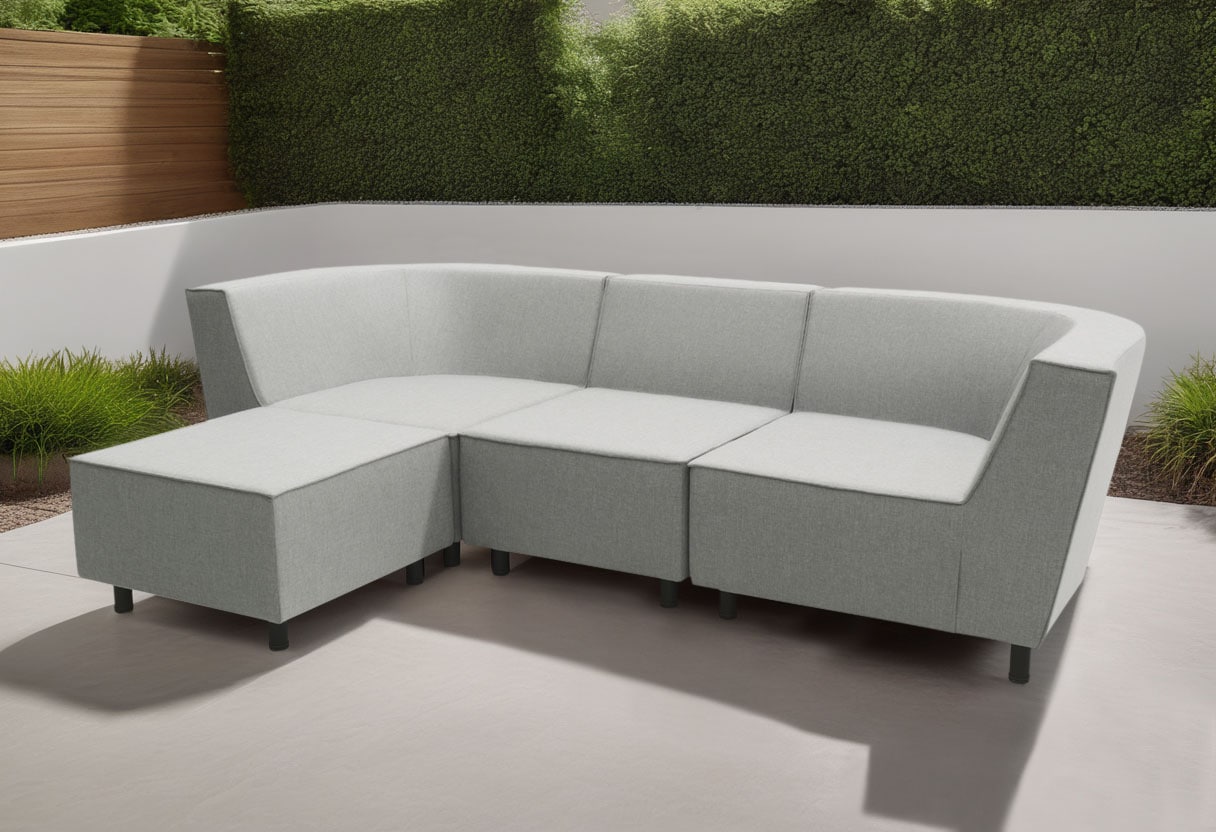 DOMO collection "Sonna, individuell zusammenstellbar L-Form" Gartenlounge-Set oder Einzelelemente, Outdoor