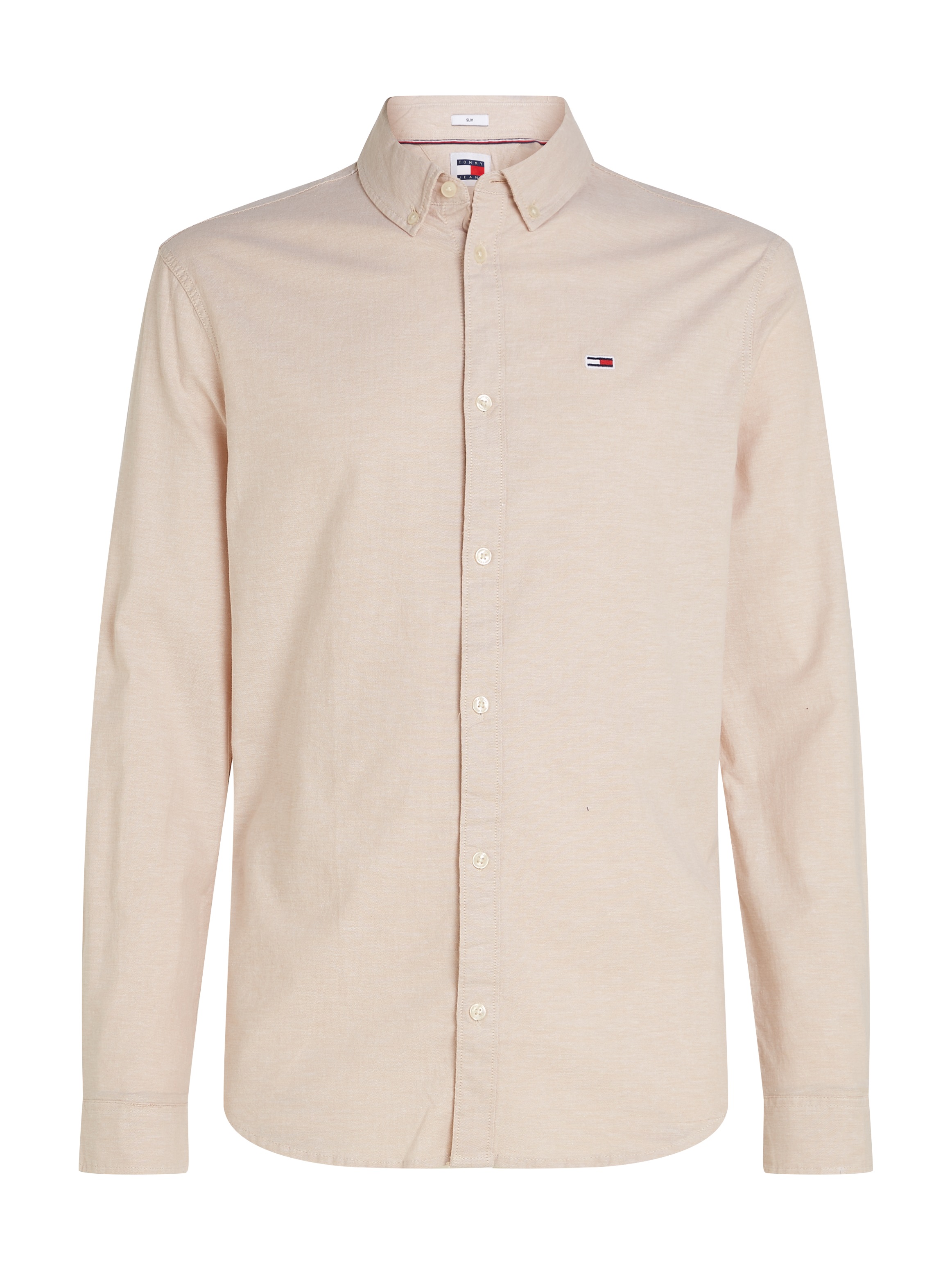 Tommy Jeans Langarmhemd »TJM Slim Stretch Oxford Shirt« mit Flaglabel auf der Brust