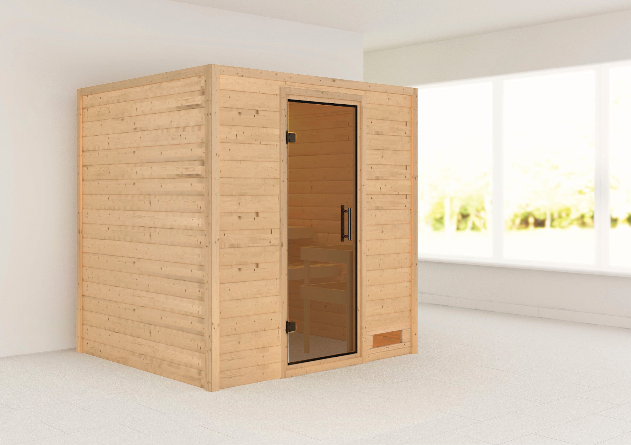 Sauna »Anja (Fronteinstieg)«, inklusive Ofenschutzgitter und Tür