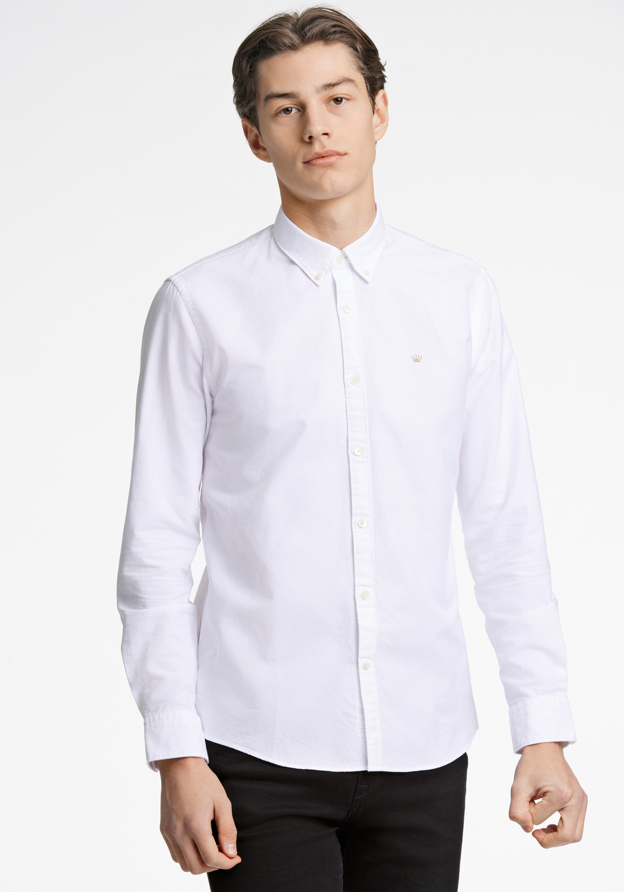 JUNK de LUXE "Oxford-Hemd (Langarm) Slim Fit"