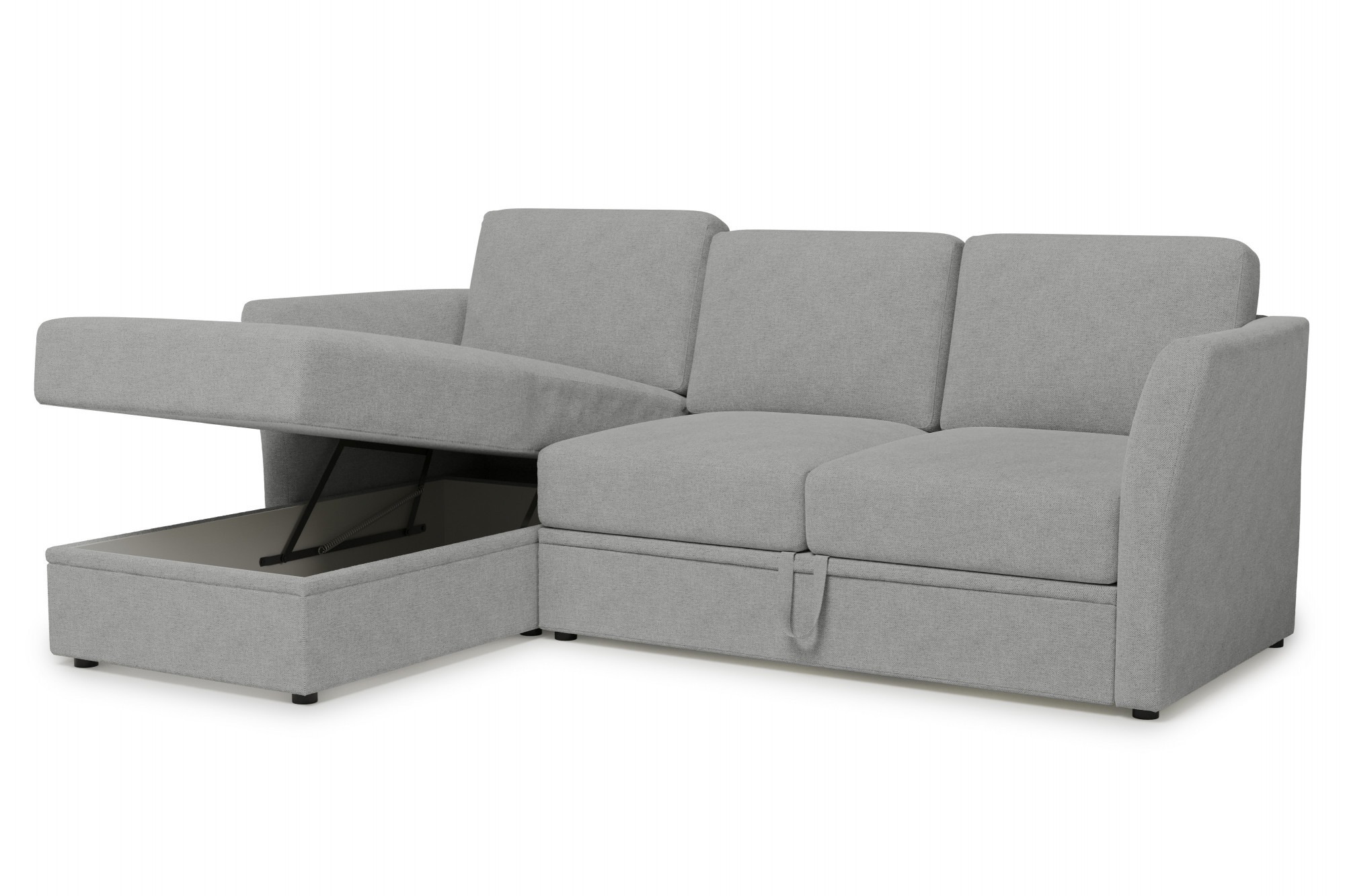 Home affaire Ecksofa »Lavars, L-Form, Schlafsofa«, mit Bettfunktion und Stauraum, in zwei verschiedenen Bezugsqualitäten