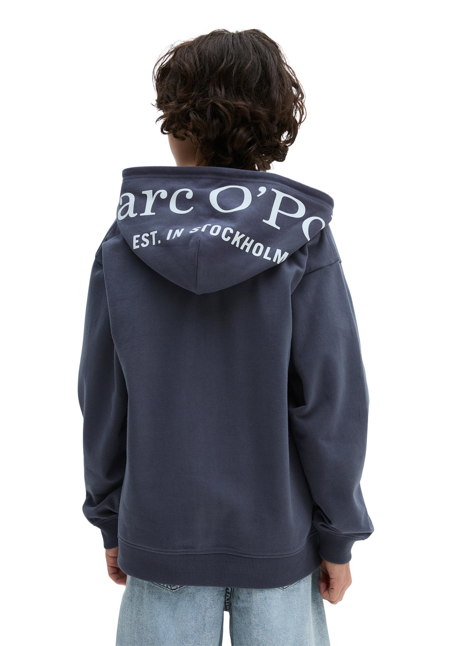 Marc O'Polo Outdoorjacke »aus softem Bio-Baumwoll-Sweat« mit Kapuze