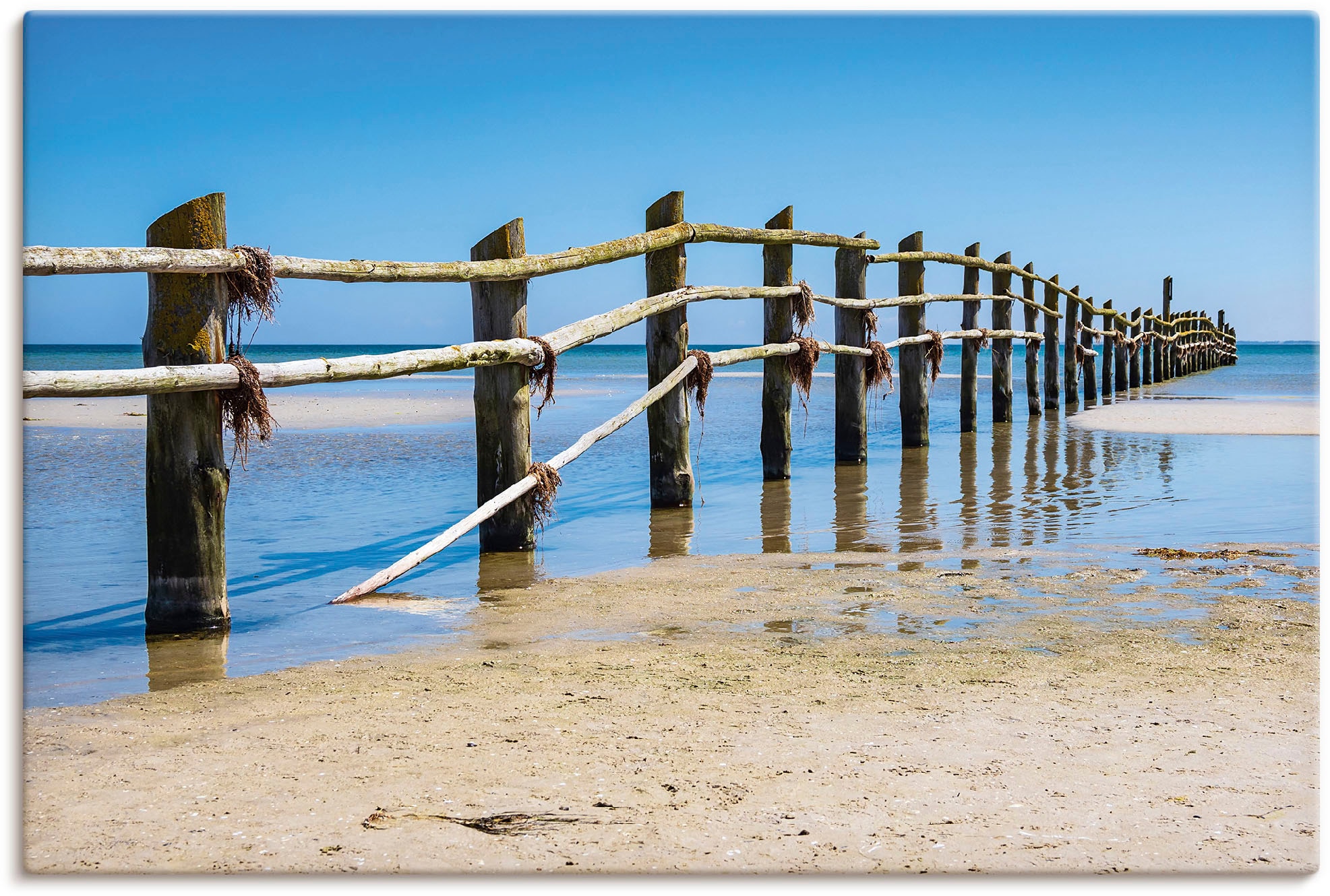 Artland Leinwandbild "Ostseeküste auf dem Fischland-Darß", Strand, (1 St.), auf Keilrahmen gespannt