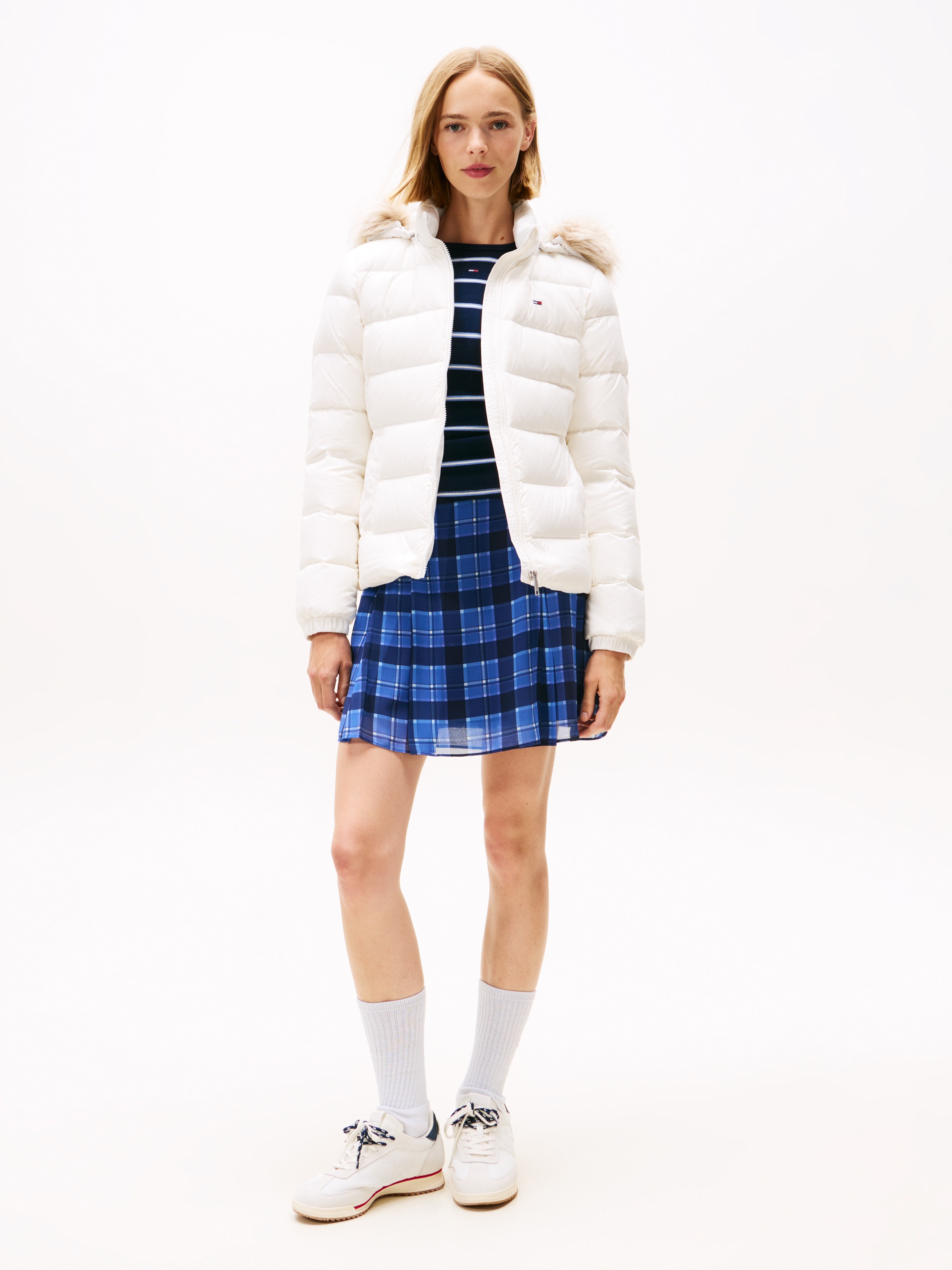 Thumbnail - Tommy Jeans Steppjacke "TJW BASIC HOODED DOWN JACKET EXT" mit Kapuze mit Logostickerei