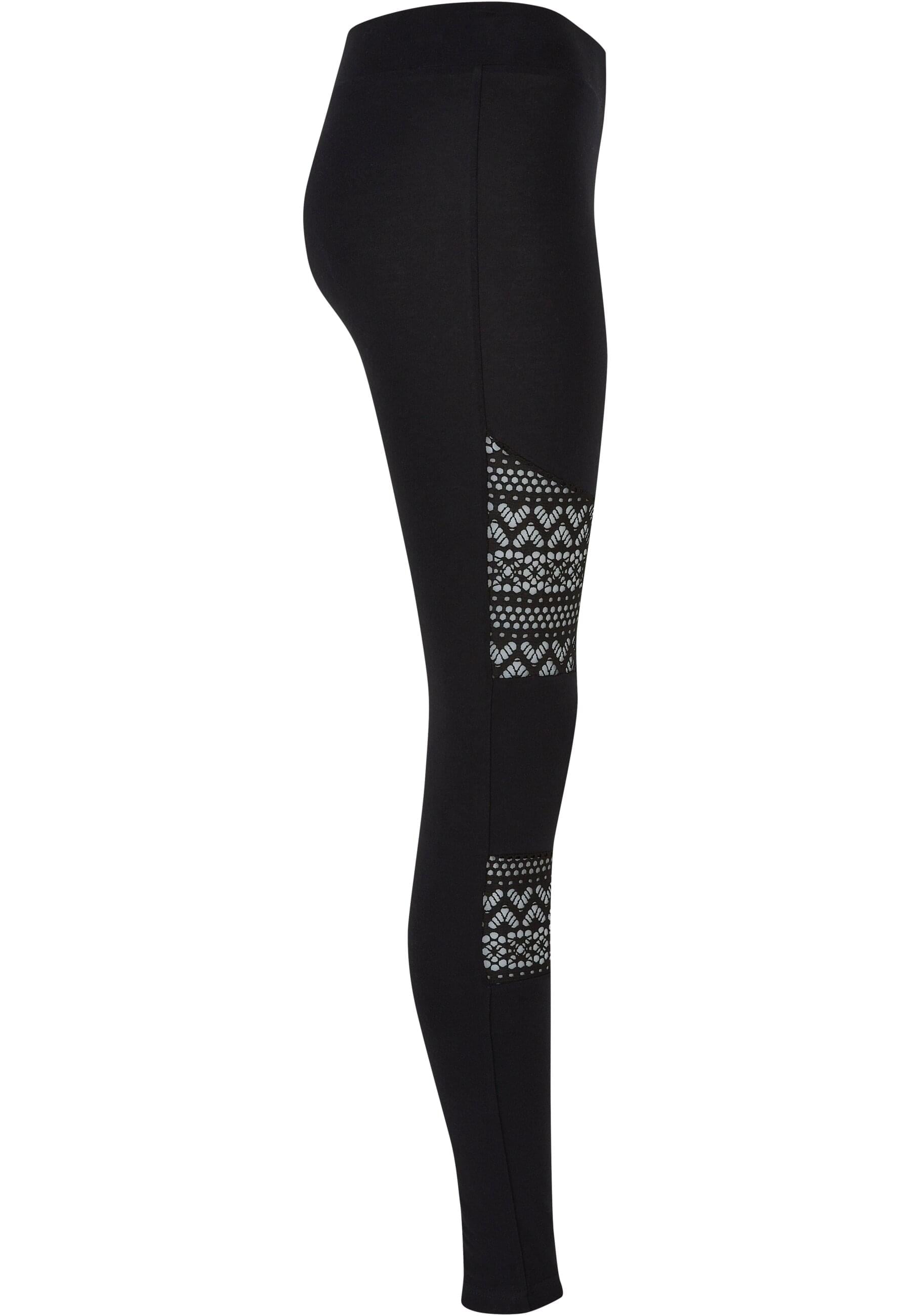 URBAN CLASSICS Leggings »Urban Classics Damen Ladies Crochet Lace Inset Leggings«, (1 tlg.)