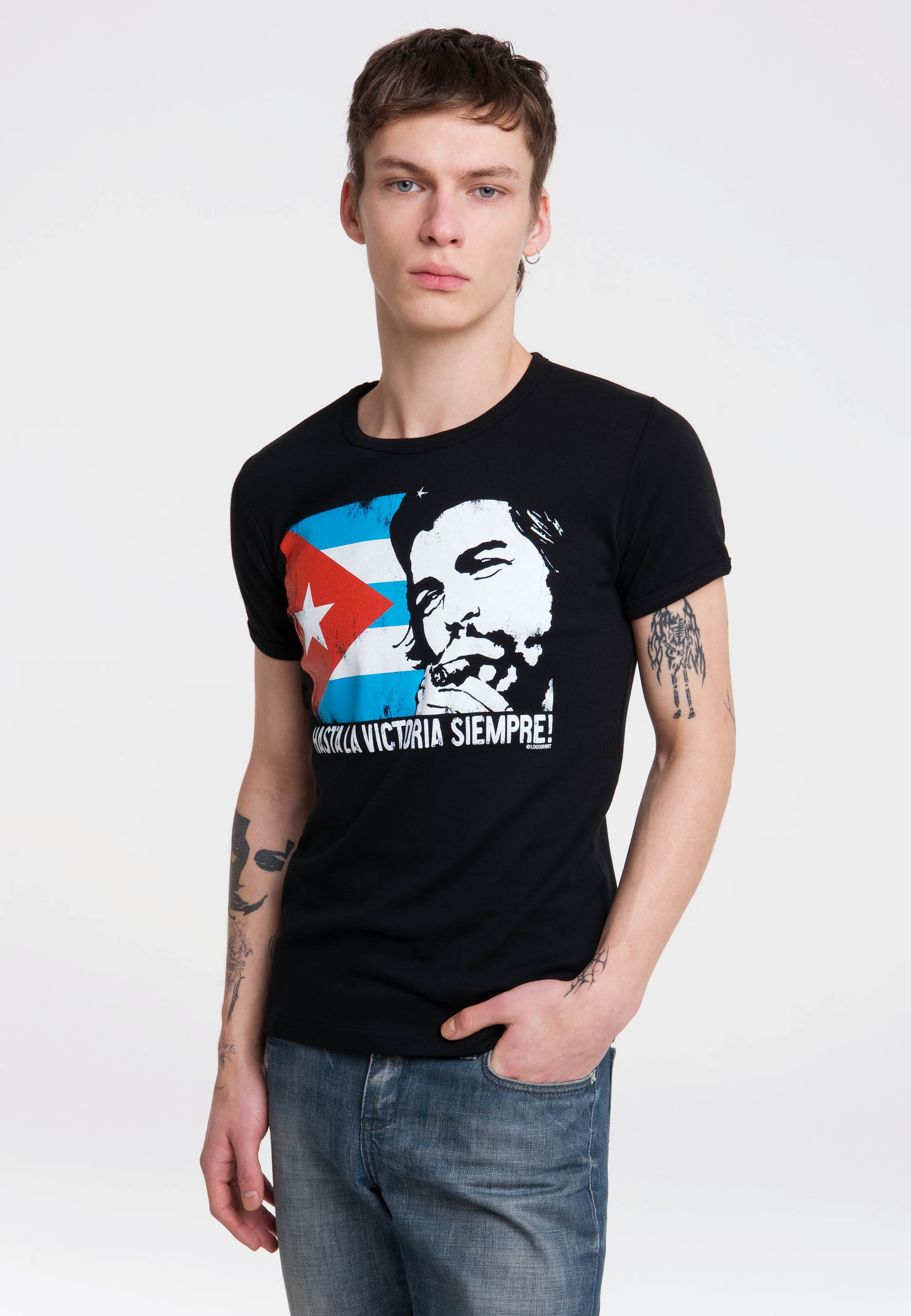 LOGOSHIRT T-Shirt "Che Guevara - Cuban Flag", mit modischem Vintage-Print günstig online kaufen