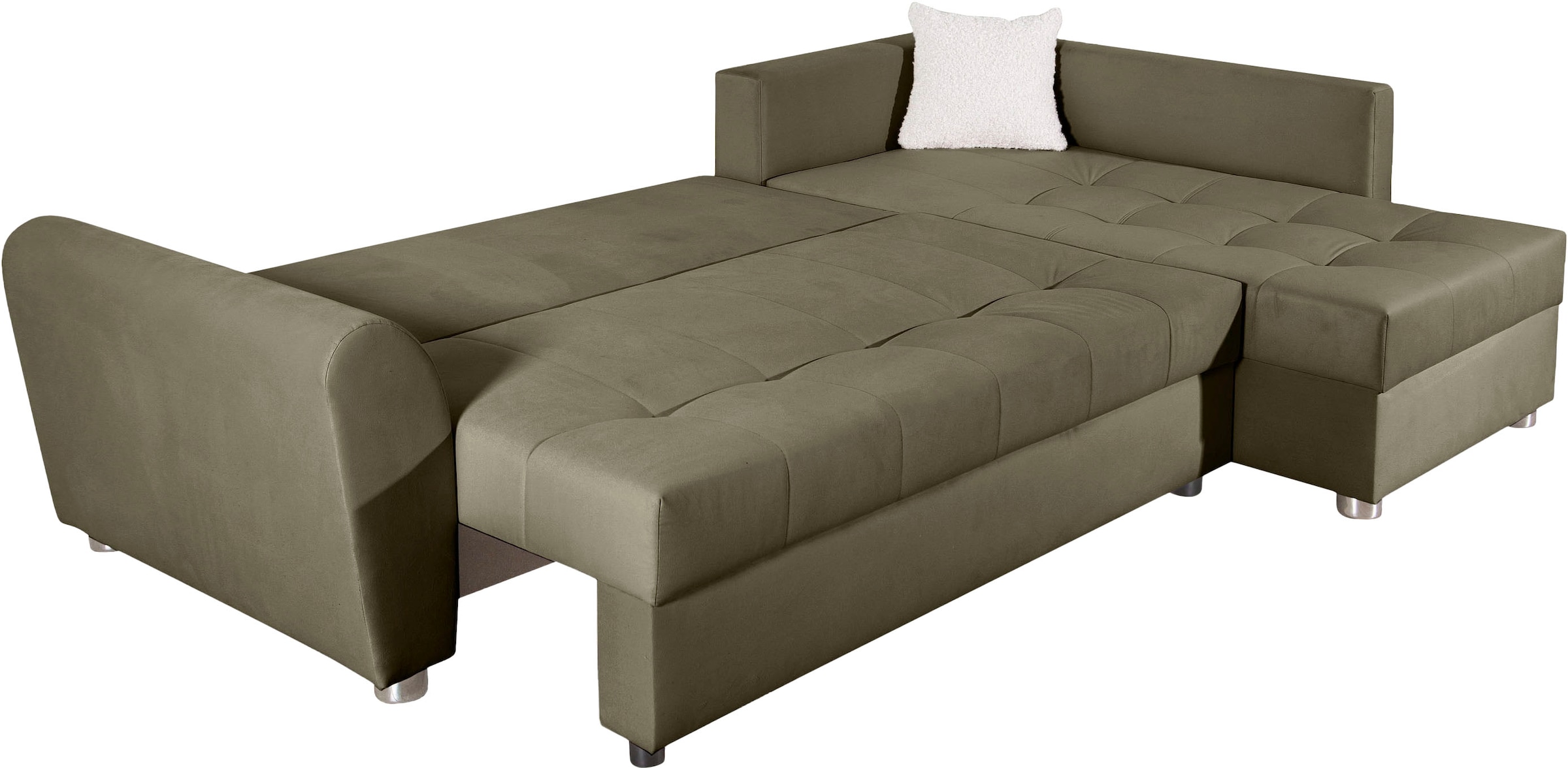 COLLECTION AB Ecksofa, Ecksofa,Bettfunktion,Bettkasten,Bonnelfederkern, Rückenkissen