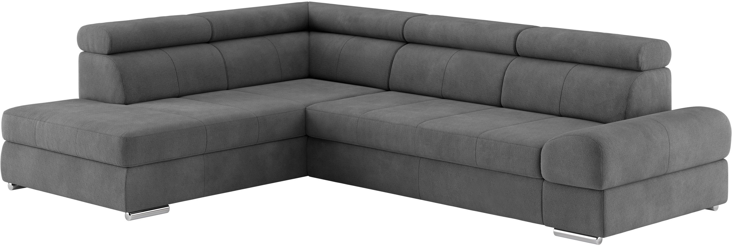Thumbnail - sit&more Ecksofa "Broadway L-Form" mit verstellbaren Kopfteilen, wahlweise mit Bettfunktion