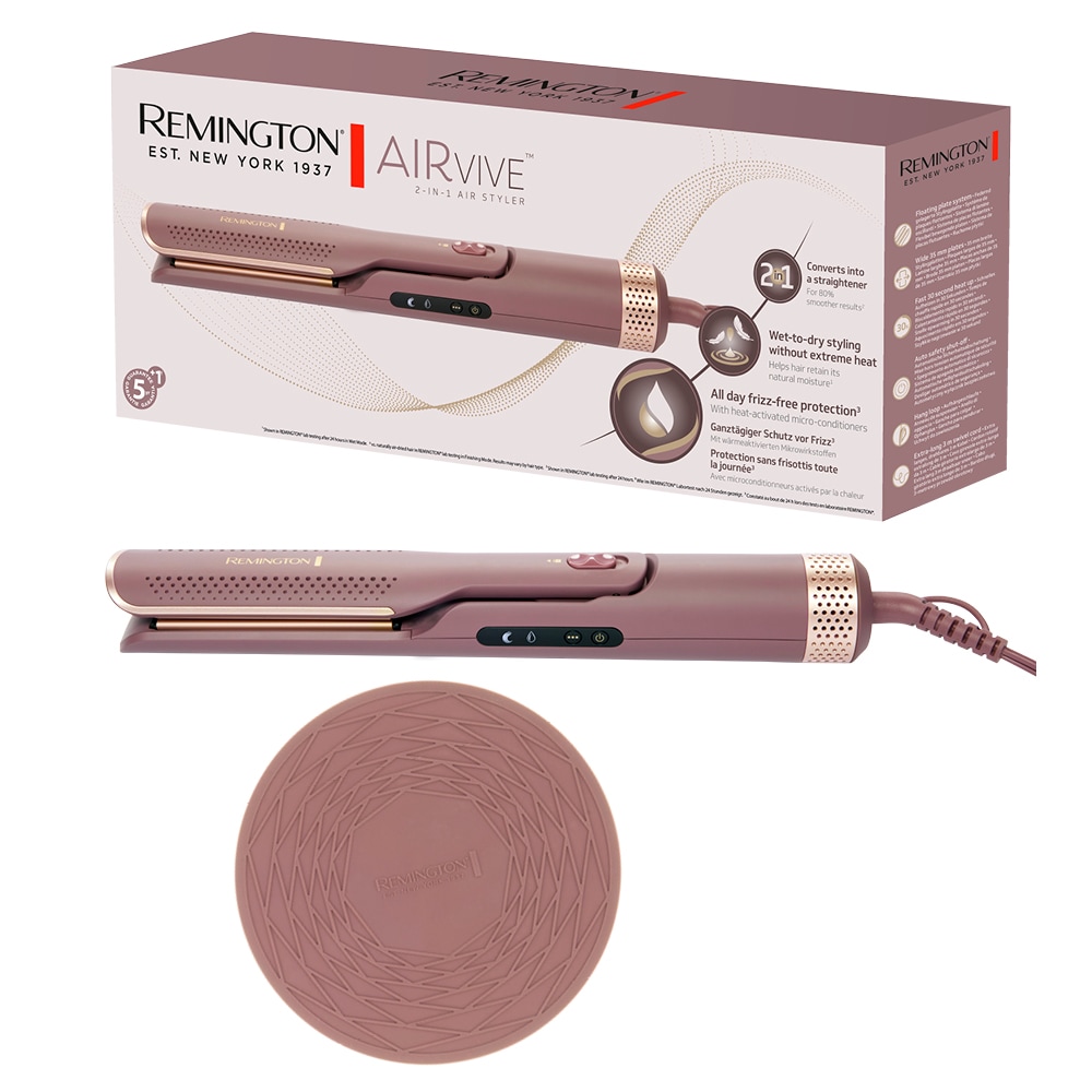 Remington Warmluftbürste »AIRvive2-in-1 Airstyler(AS8930)« 2-in-1 Glätteisen: Nass-& Trockenanwendung, Ionic Air, Anti Frizz