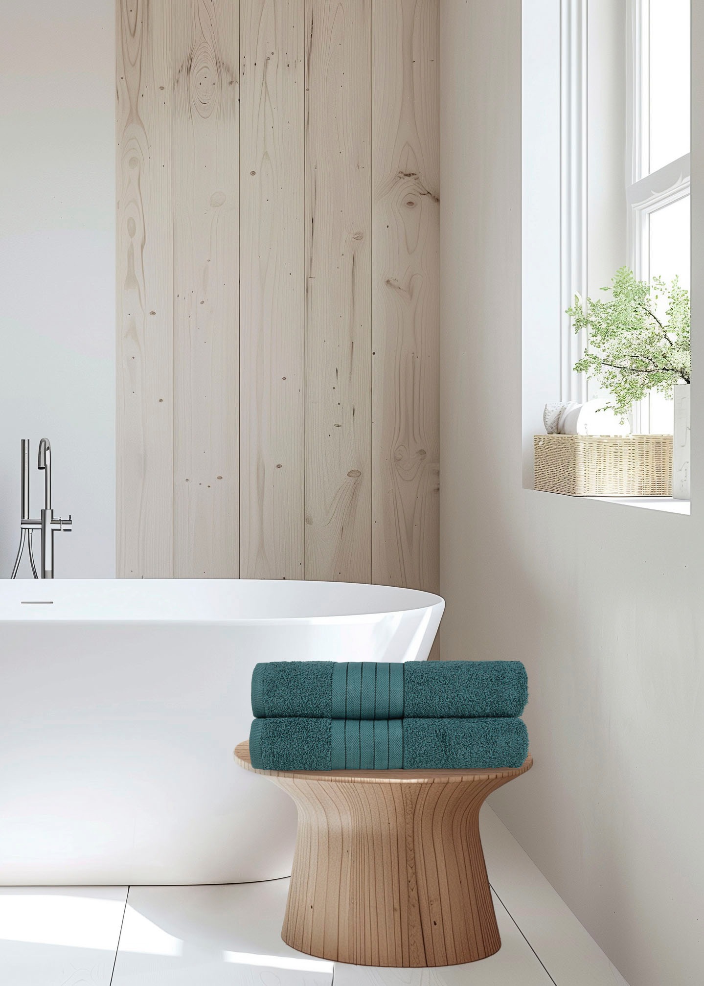 good morning Badetücher "Uni" Baumwolle, Walkfrottee, Bordüre, 500 GSM, Ein günstig online kaufen