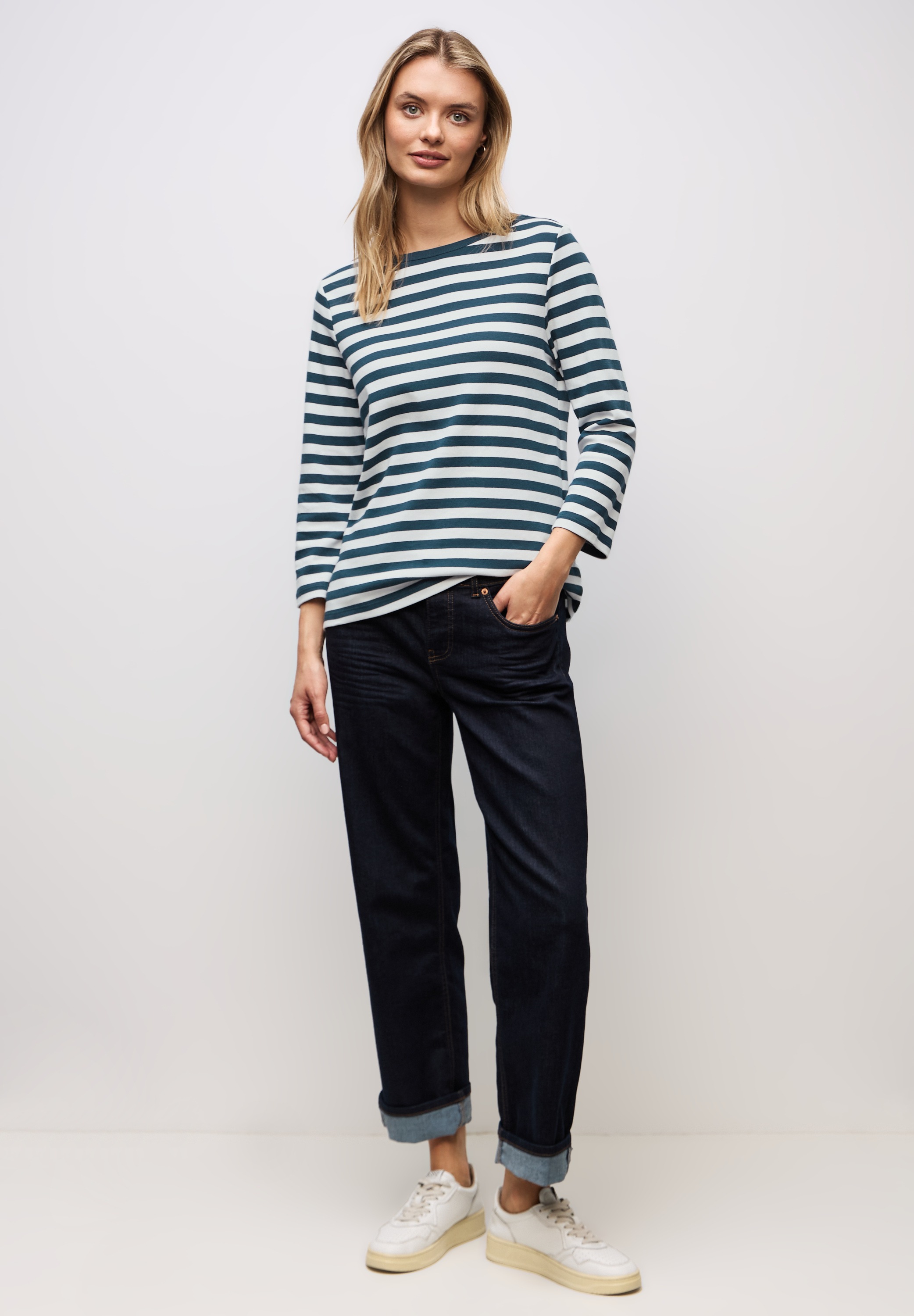 Thumbnail - STREET ONE Rundhalsshirt aus reiner Baumwolle