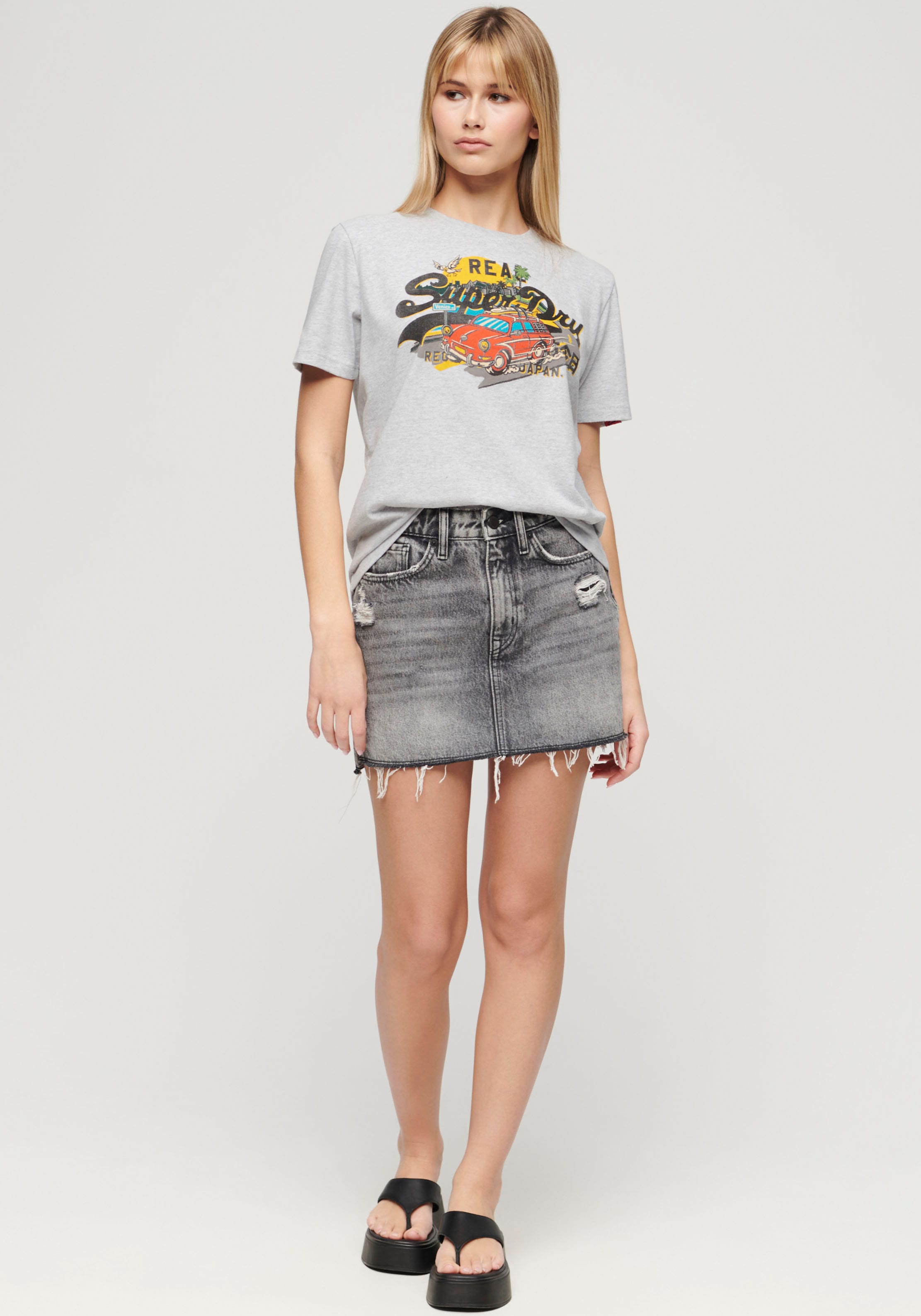 Superdry Kurzarmshirt "LA VL GRAPHIC RELAXED TEE"