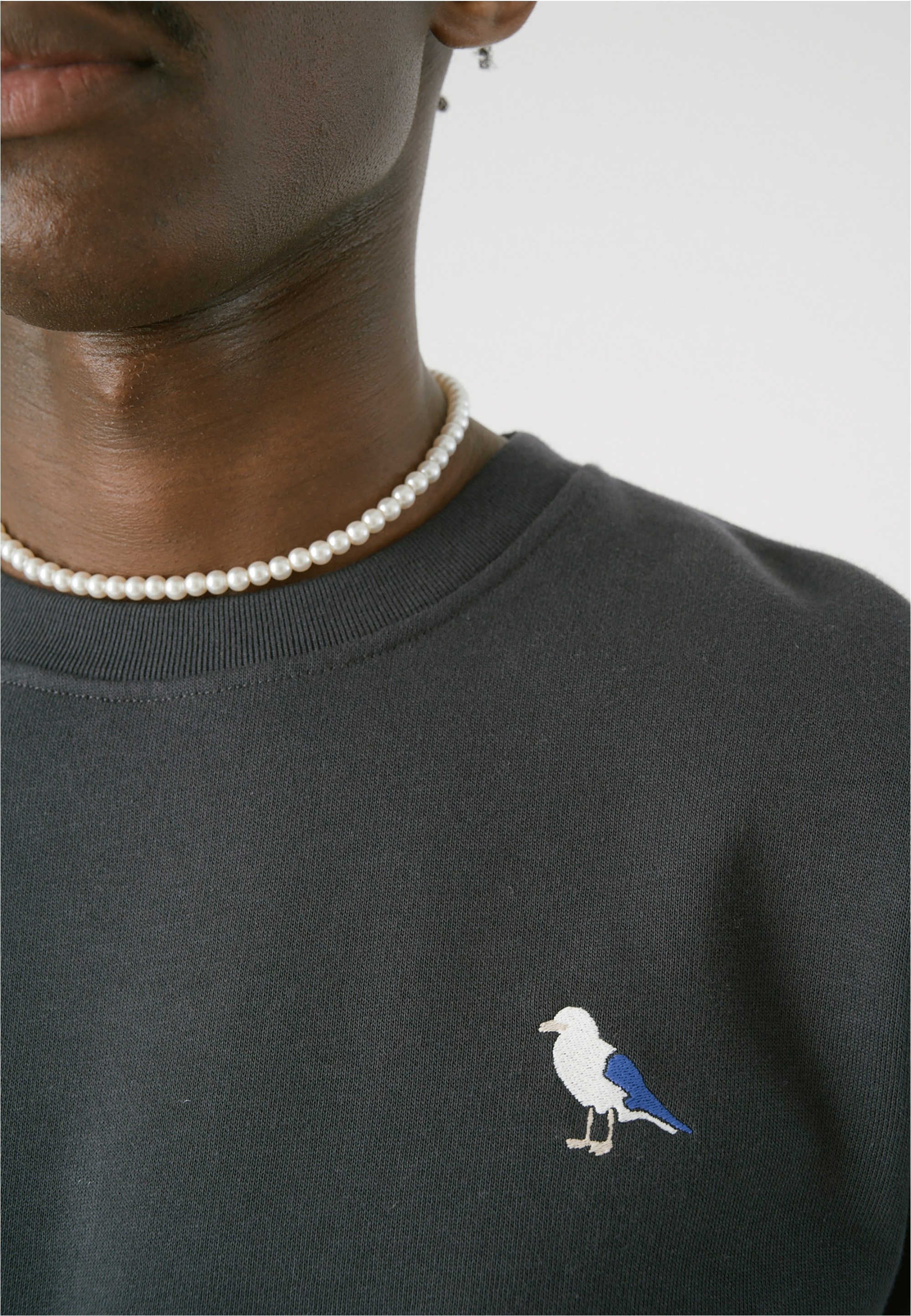 Cleptomanicx Sweatshirt »Embro Gull«, mit kleiner Möwen-Stickerei
