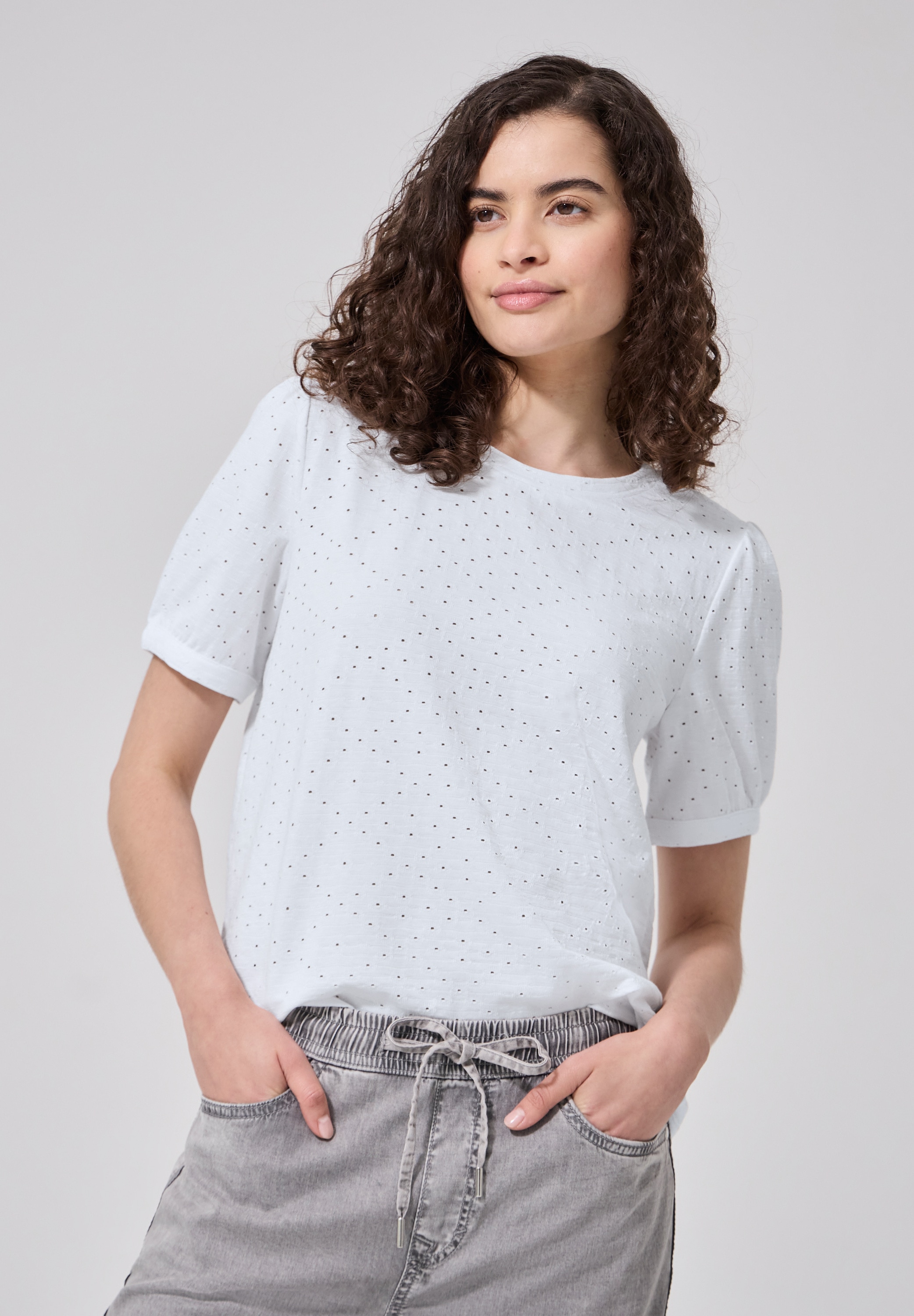 STREET ONE STUDIO Spitzenshirt mit Spitze