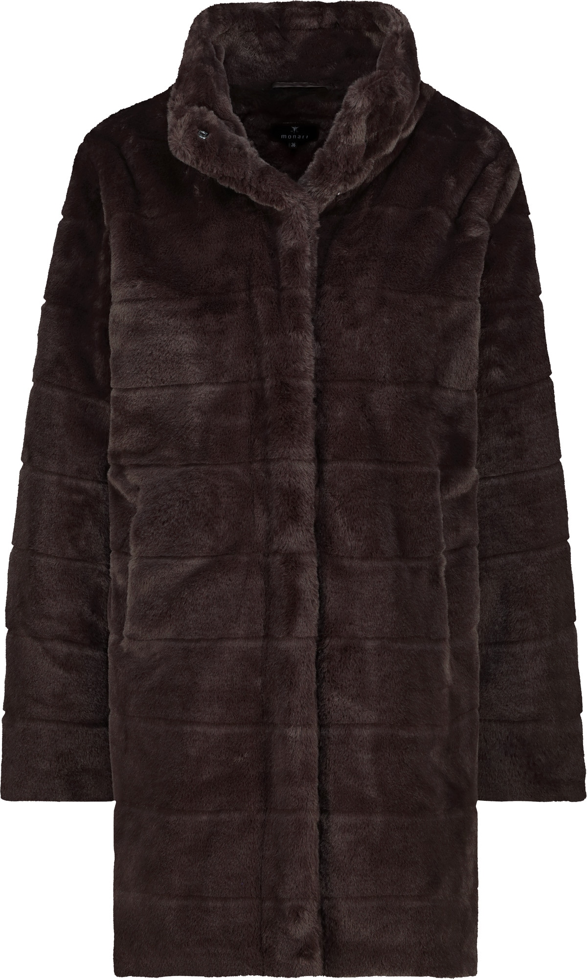 Monari Fellimitatmantel , Regular fit mit Rundhalsausschnitt