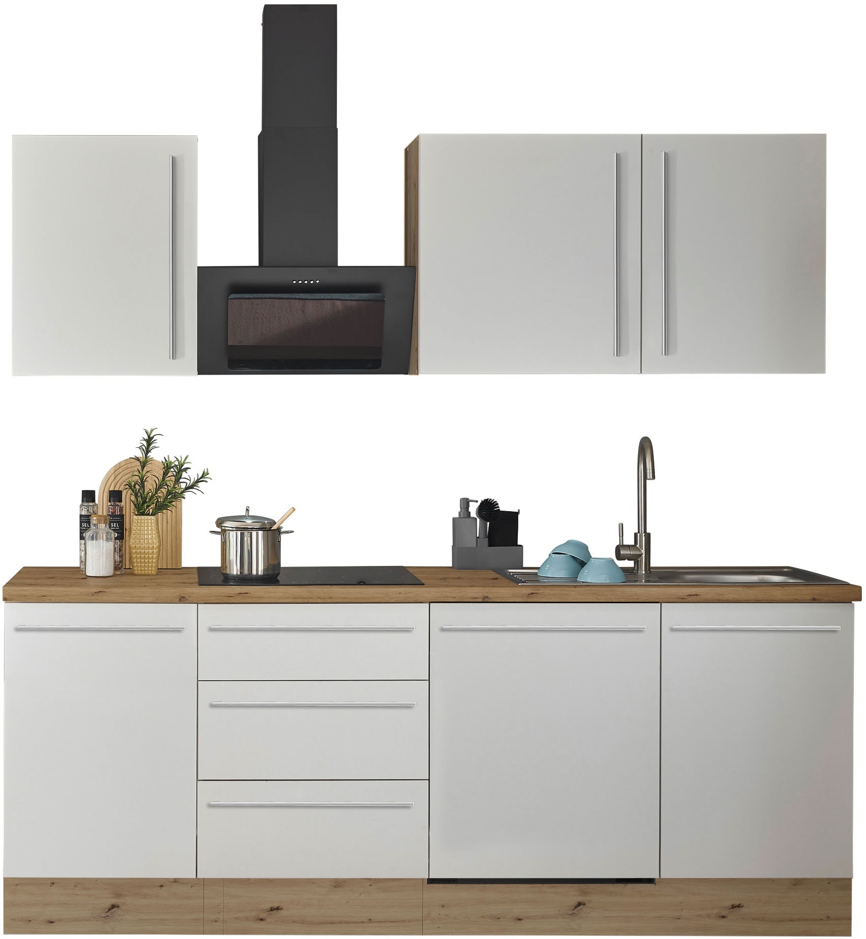 KOCHSTATION Küchenzeile "Florida", Breite 220 cm, Softclose für Türen und S günstig online kaufen